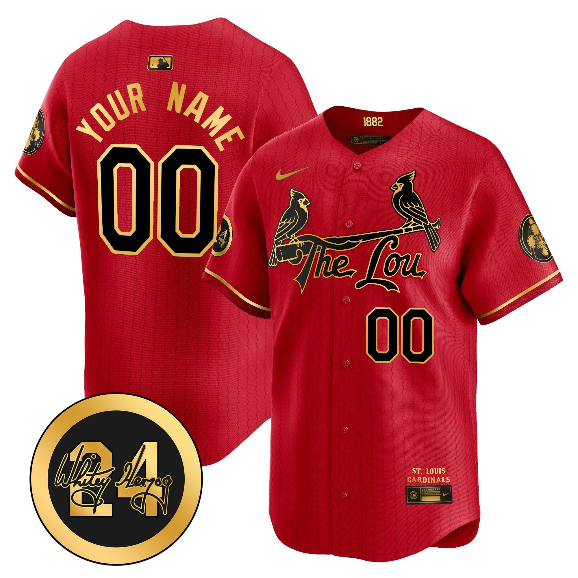 St. Louis City Connect Whitey Herzog Patch Vapor Premier Limited Custom Jersey
