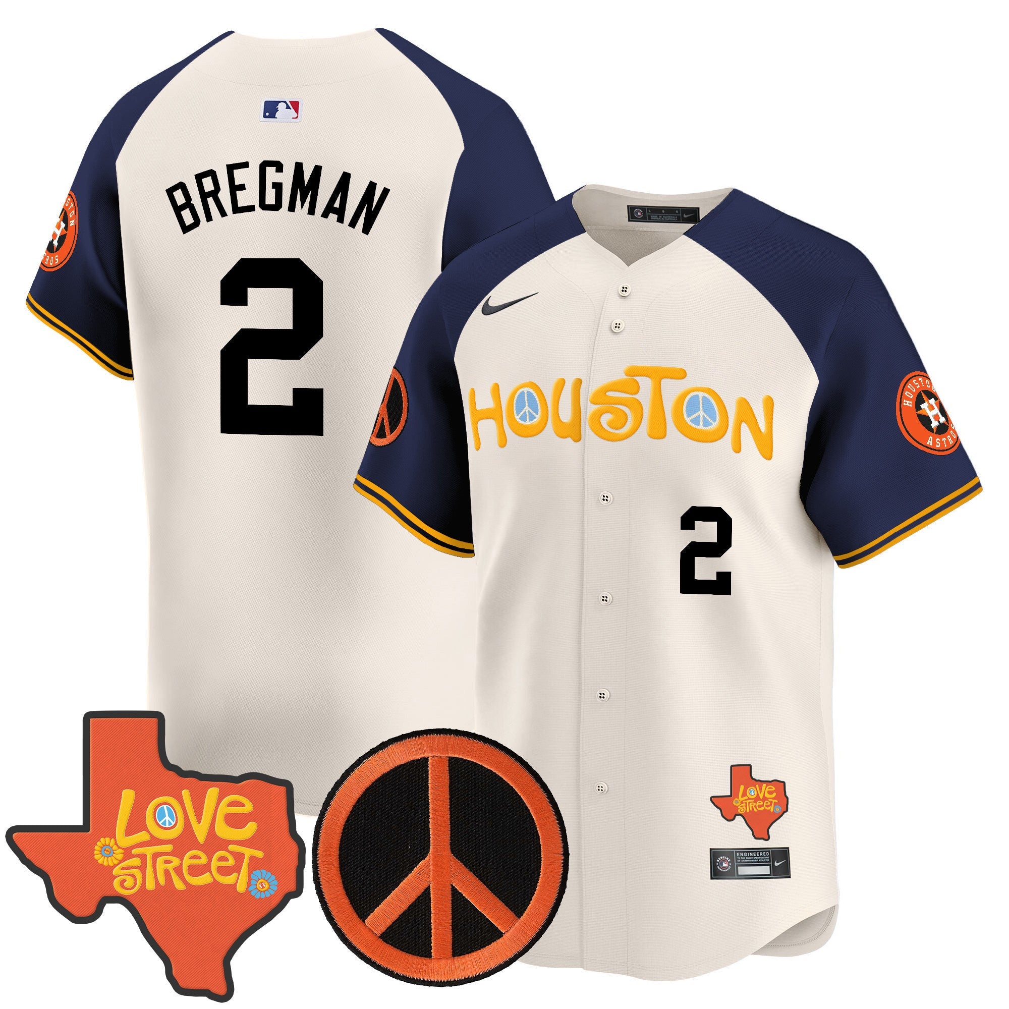 Men’s Love Street & Peace Sign Patch Vapor Premier Limited Jersey V2
