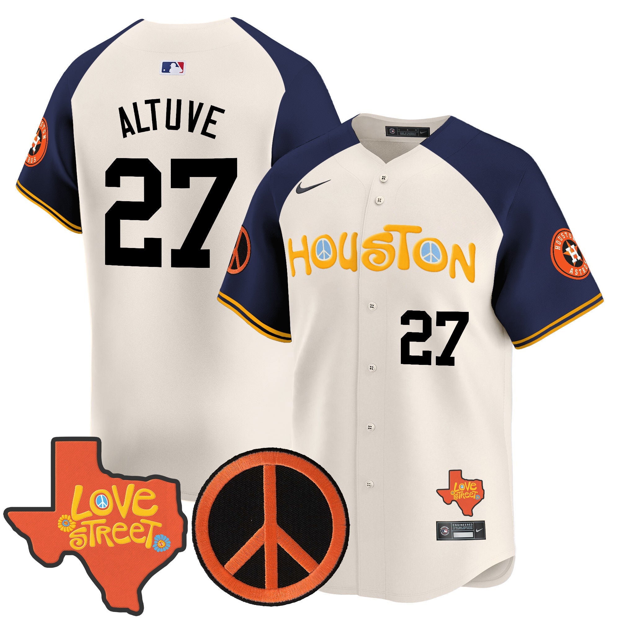 Men’s Love Street & Peace Sign Patch Vapor Premier Limited Jersey V2