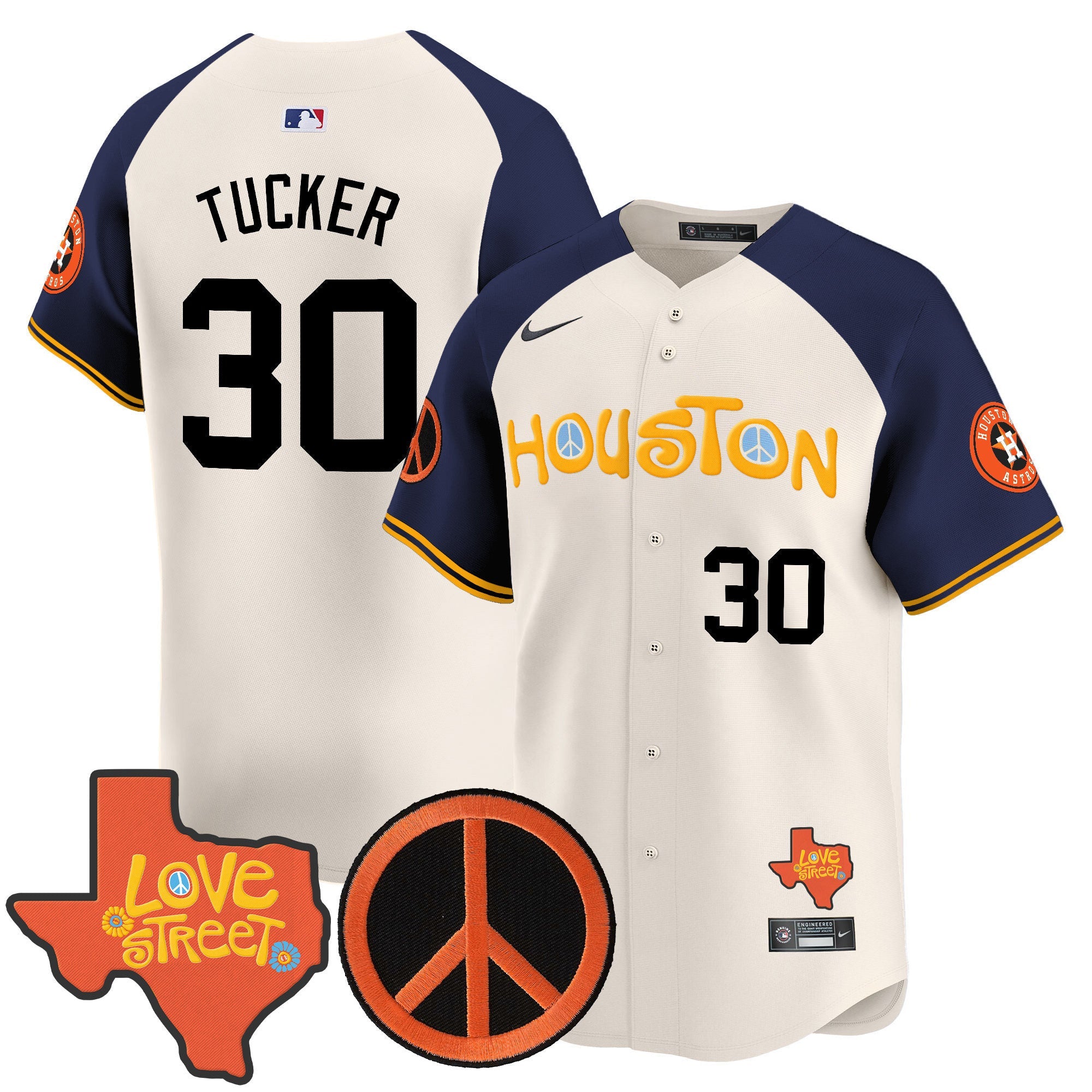 Men’s Love Street & Peace Sign Patch Vapor Premier Limited Jersey V2