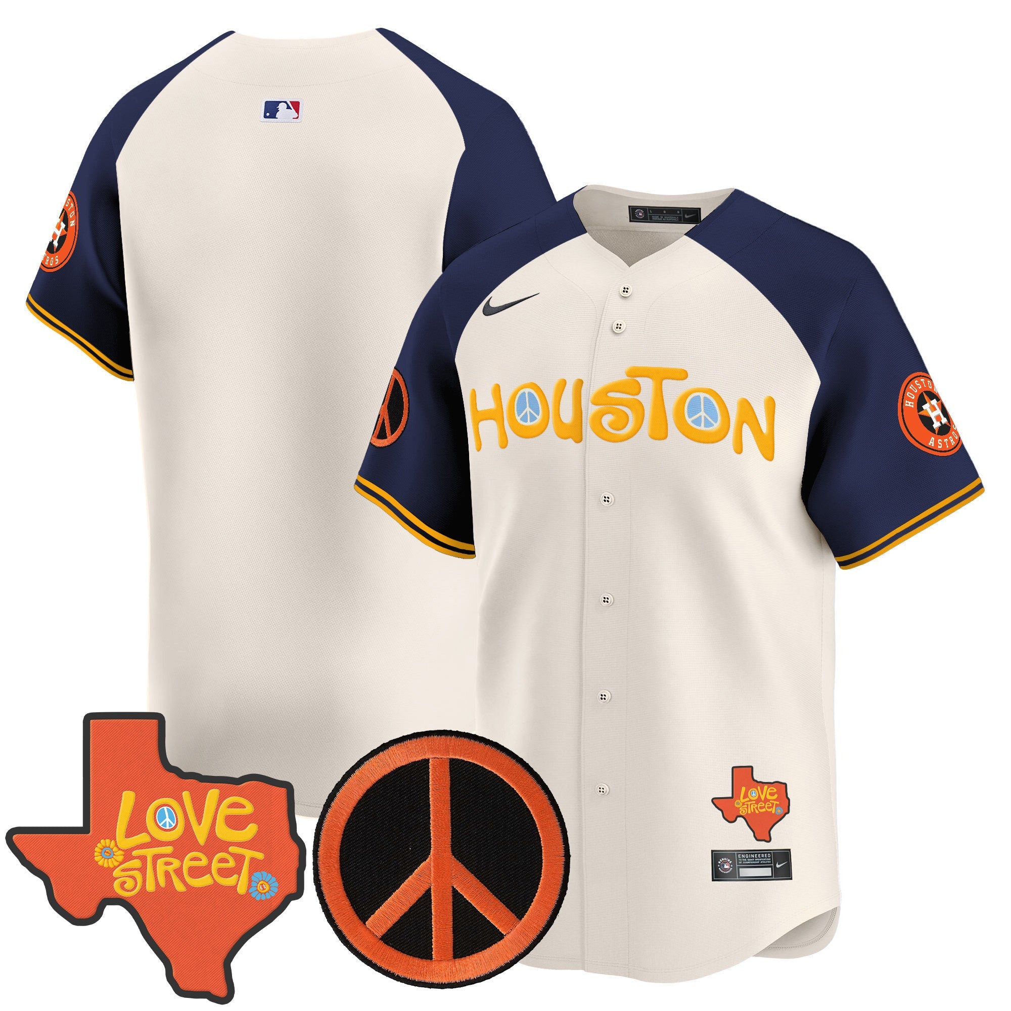 Men’s Love Street & Peace Sign Patch Vapor Premier Limited Jersey V2