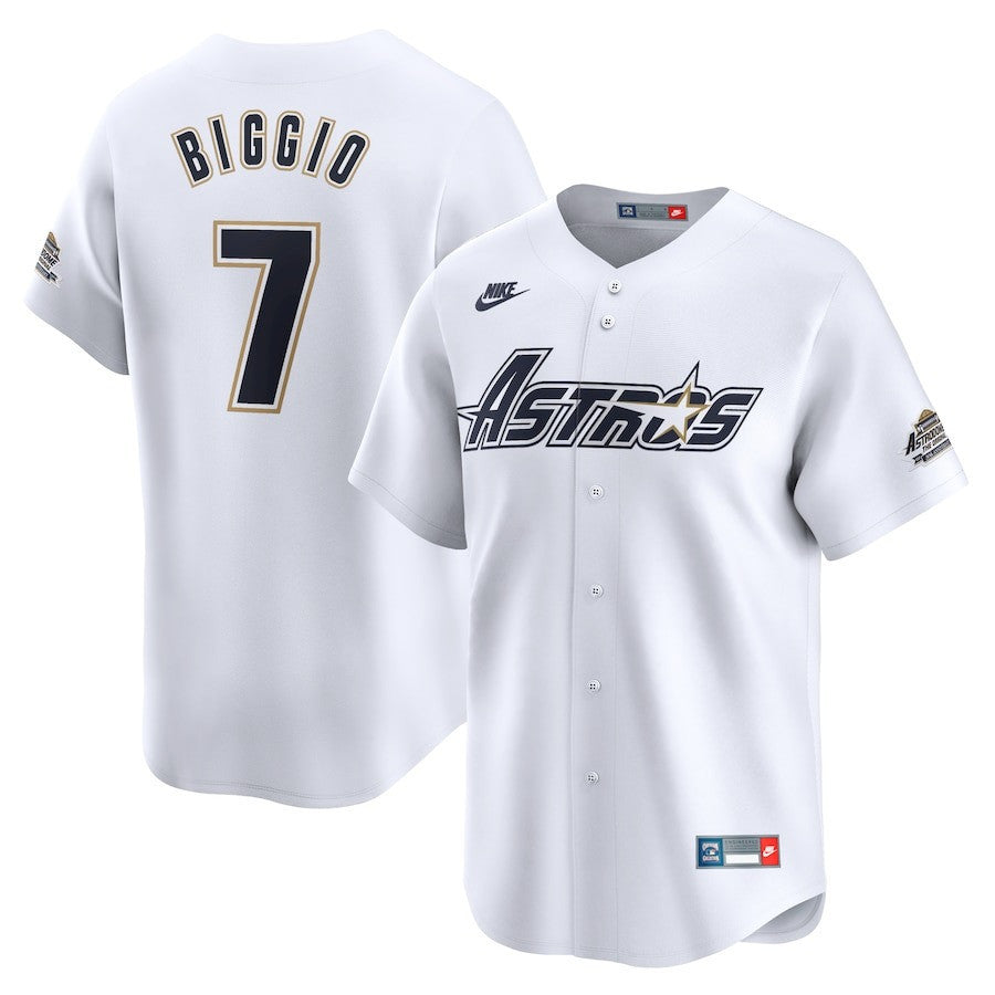 Houston Throwback Cooperstown Collection Vapor Limited Jersey – White