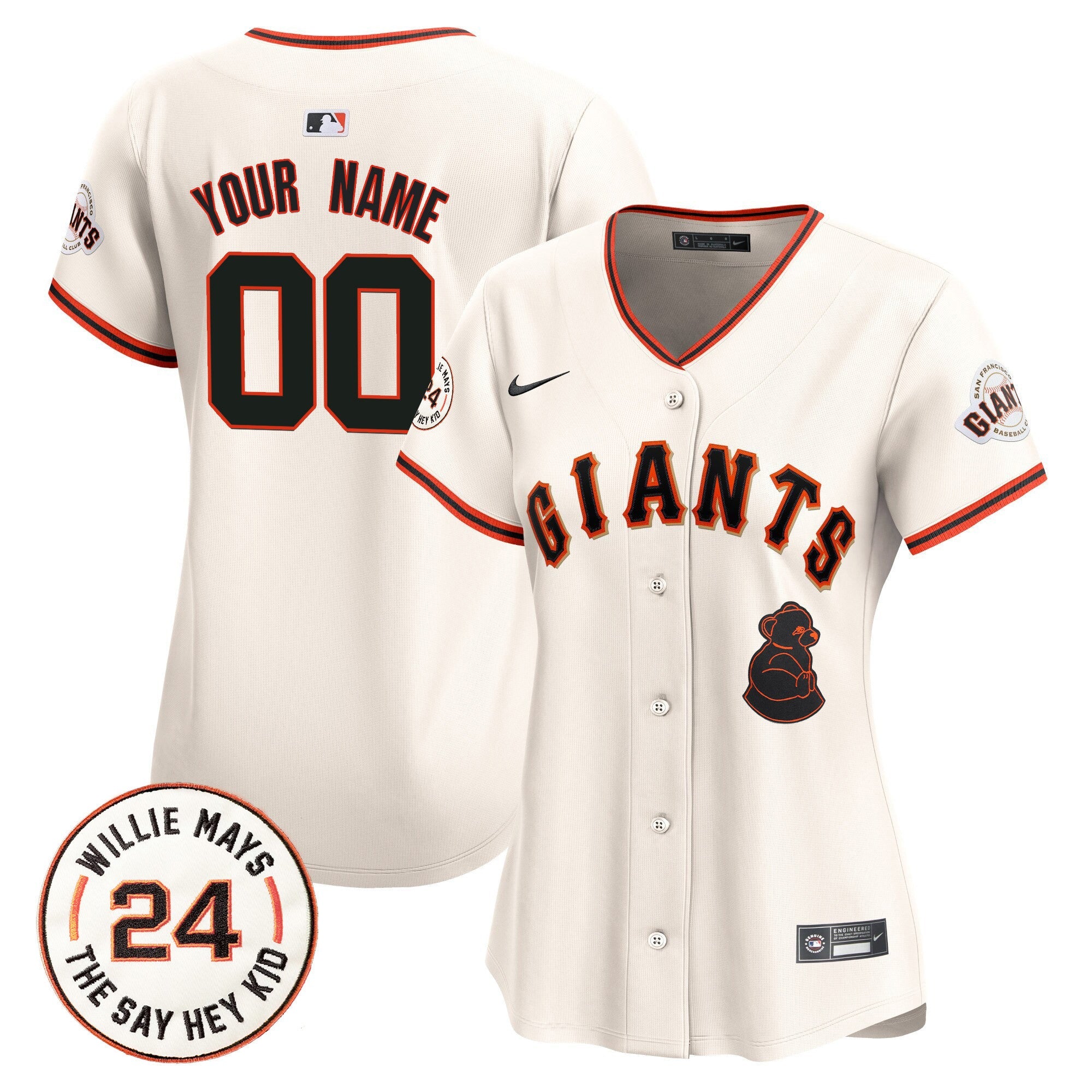 San Francisco 2024 Willie Mays Patch Vapor Premier Limited Custom Jersey V4