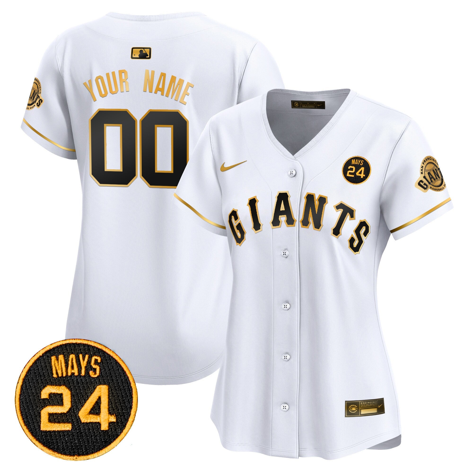 San Francisco 2024 Willie Mays Patch Vapor Premier Limited Custom Jersey V3