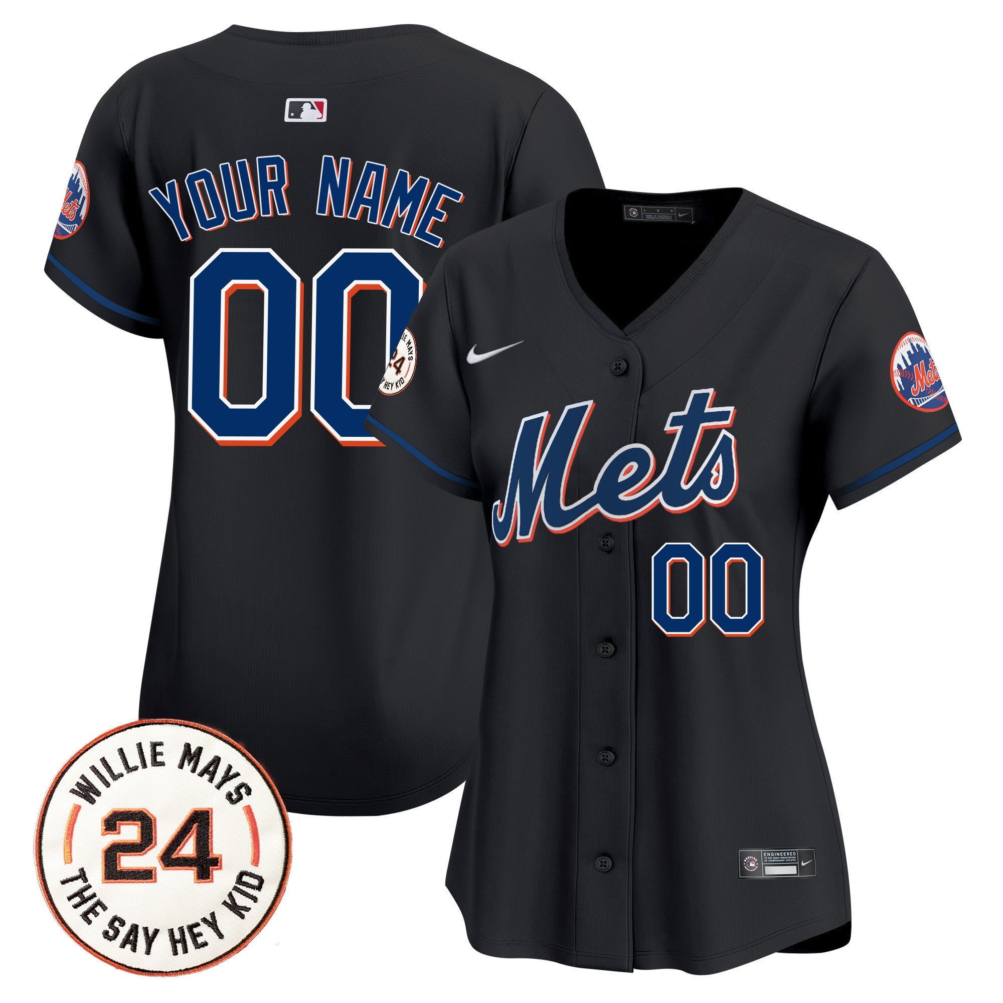 Willie Mays Patch Vapor Premier Limited Custom Jersey
