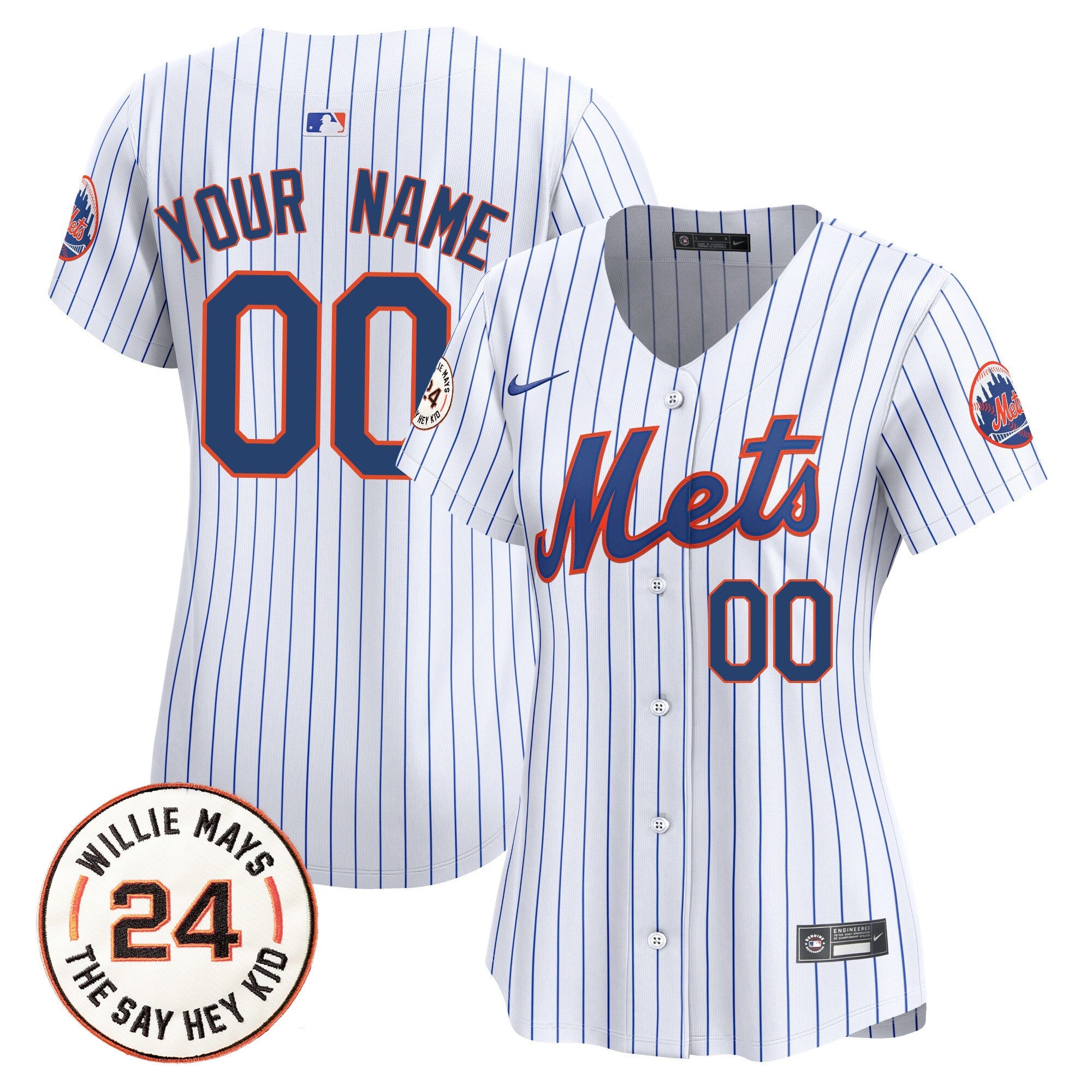 Willie Mays Patch Vapor Premier Limited Custom Jersey