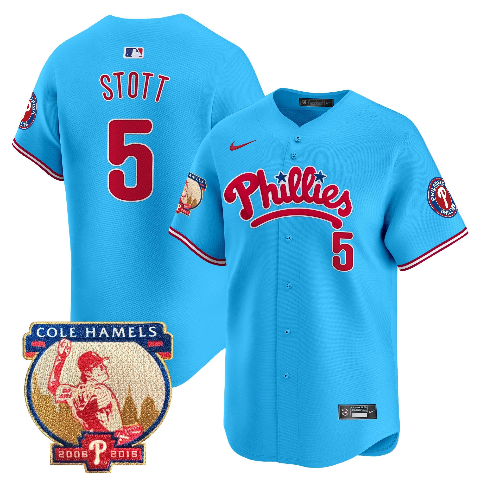 Men’s Cole Hamels Patch Vapor Premier Limited Jersey