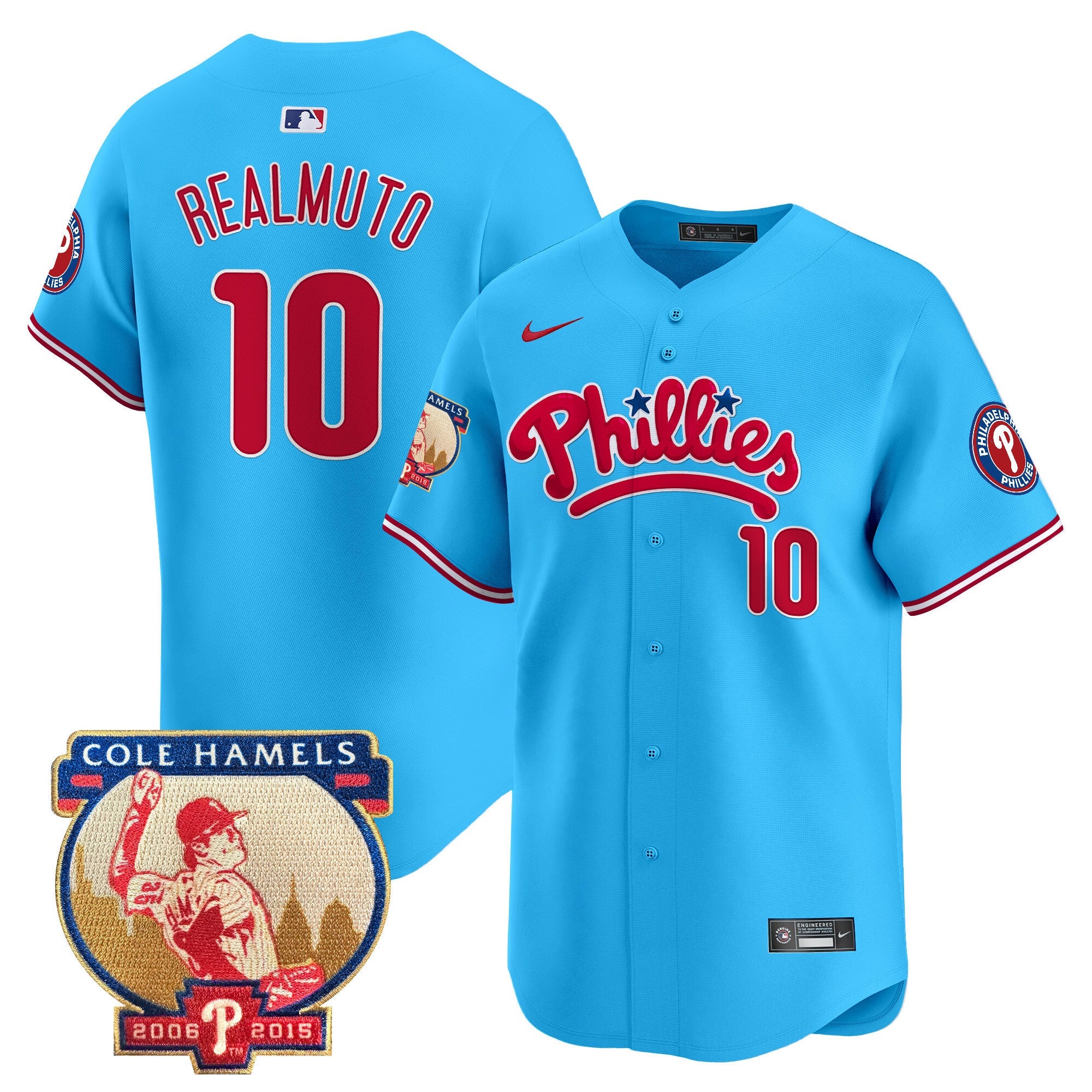 Men’s Cole Hamels Patch Vapor Premier Limited Jersey