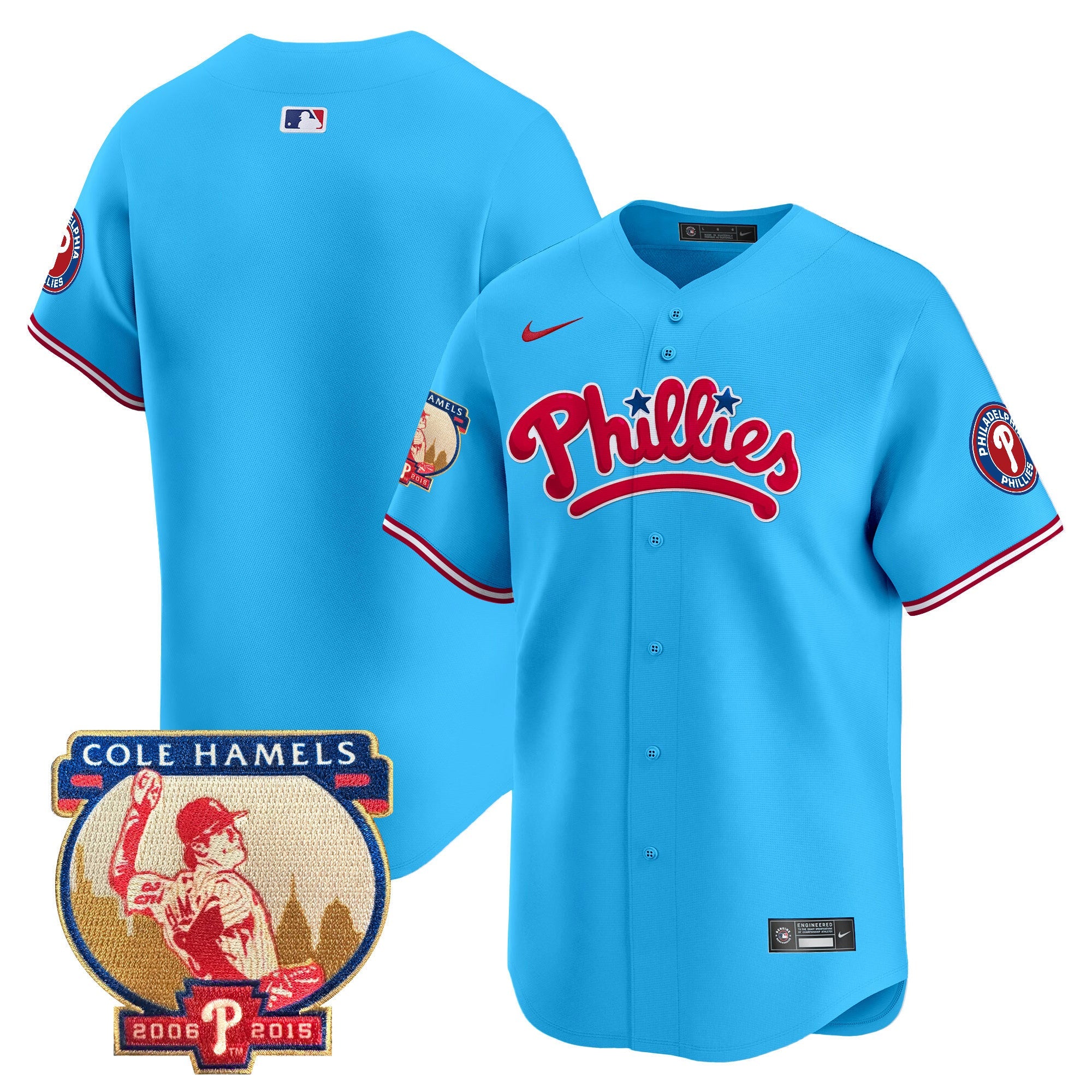 Men’s Cole Hamels Patch Vapor Premier Limited Jersey