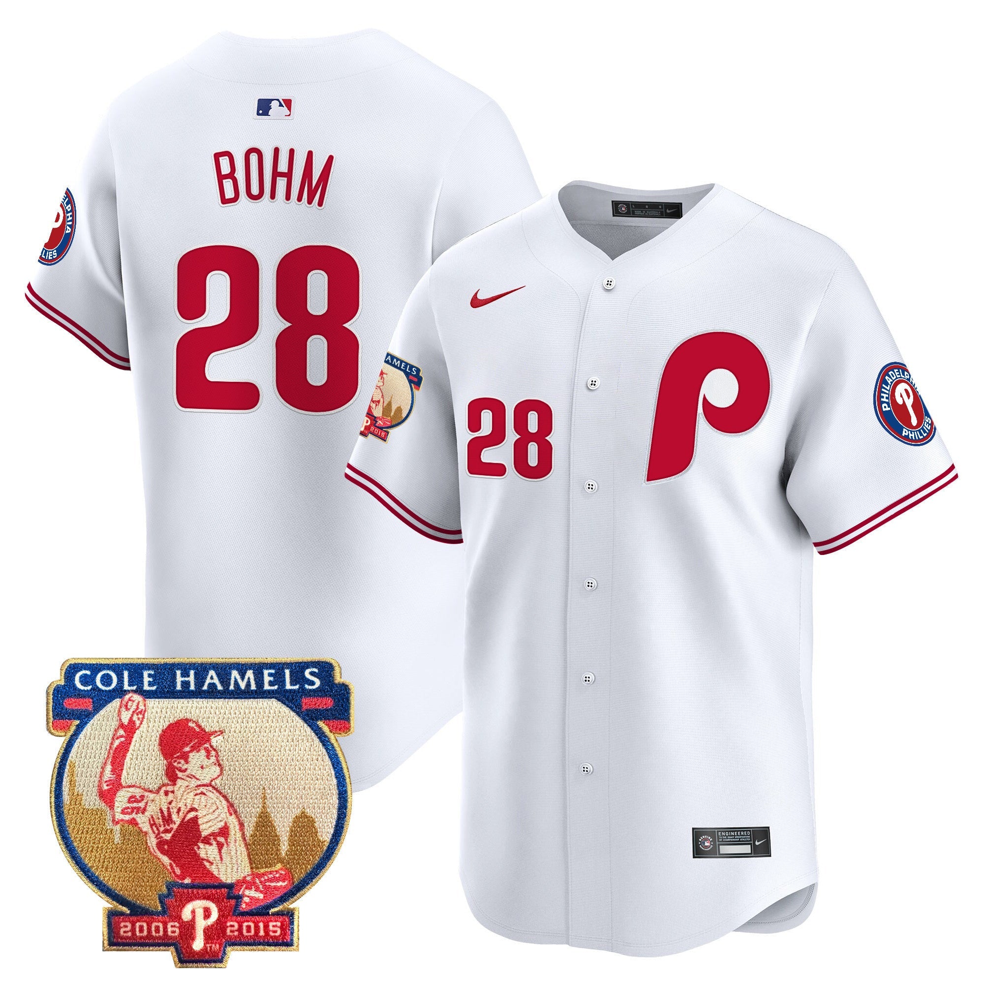 Men’s Cole Hamels Patch Vapor Premier Limited Jersey