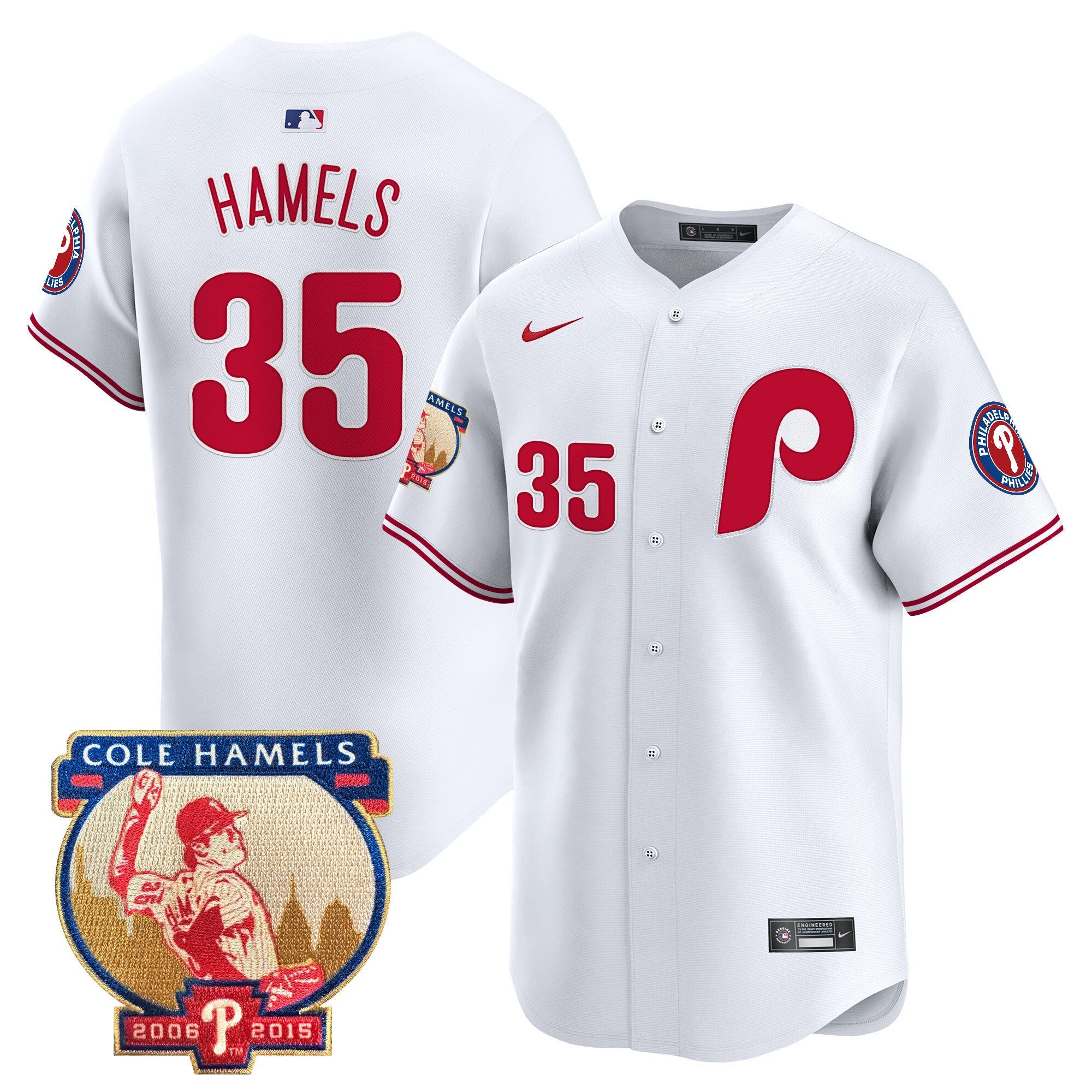 Men’s Cole Hamels Patch Vapor Premier Limited Jersey