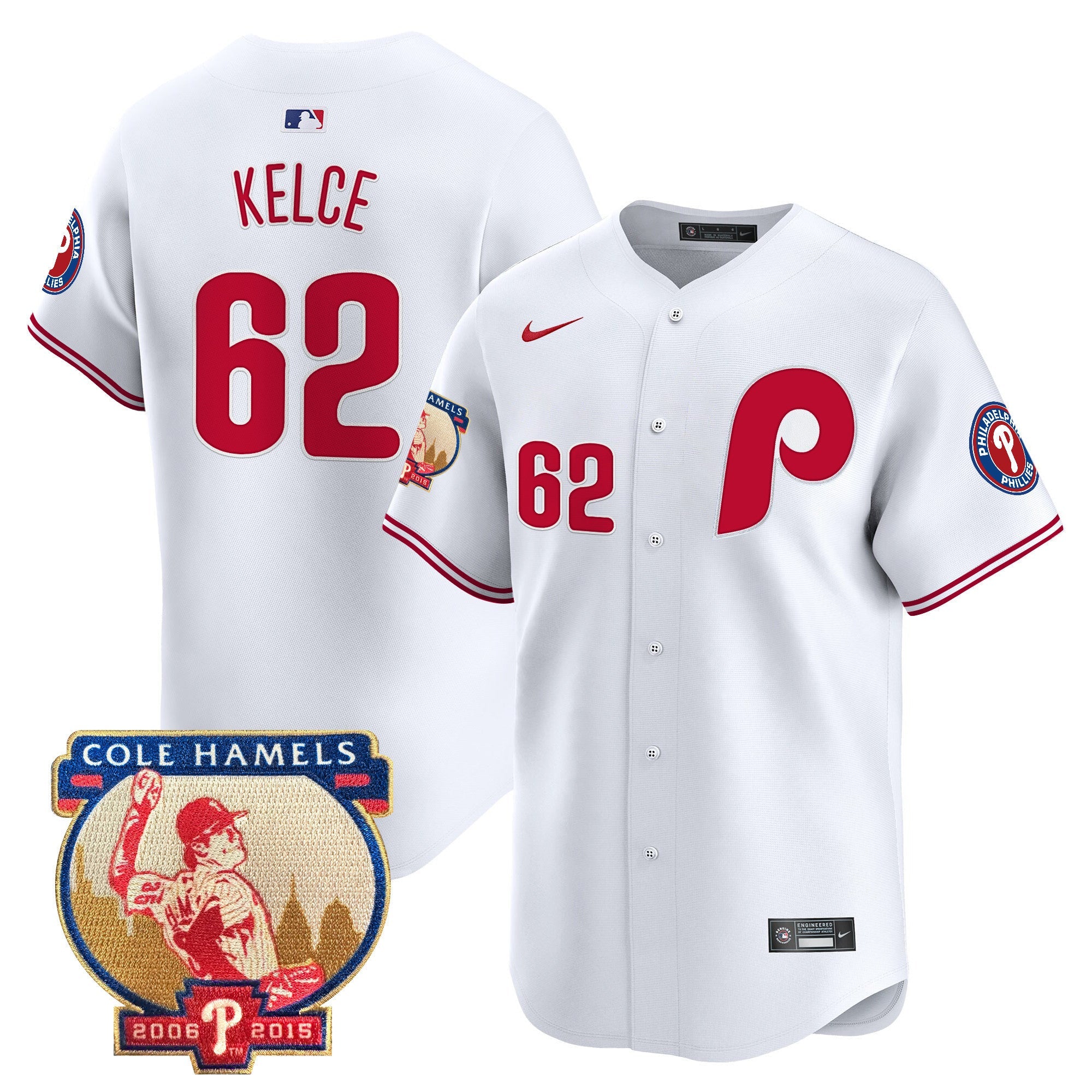 Men’s Cole Hamels Patch Vapor Premier Limited Jersey