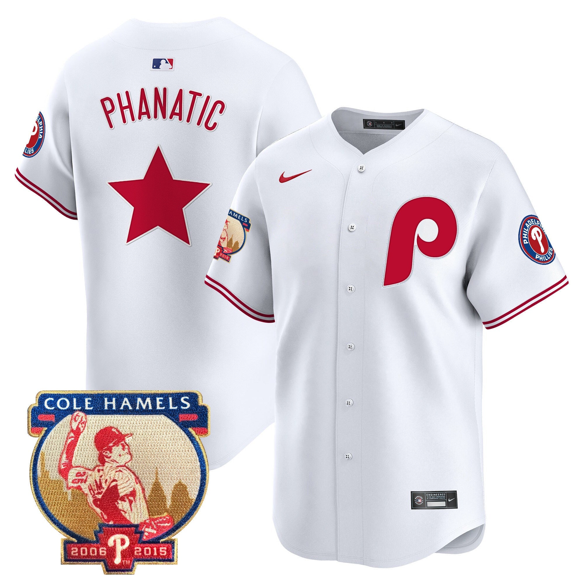 Men’s Cole Hamels Patch Vapor Premier Limited Jersey