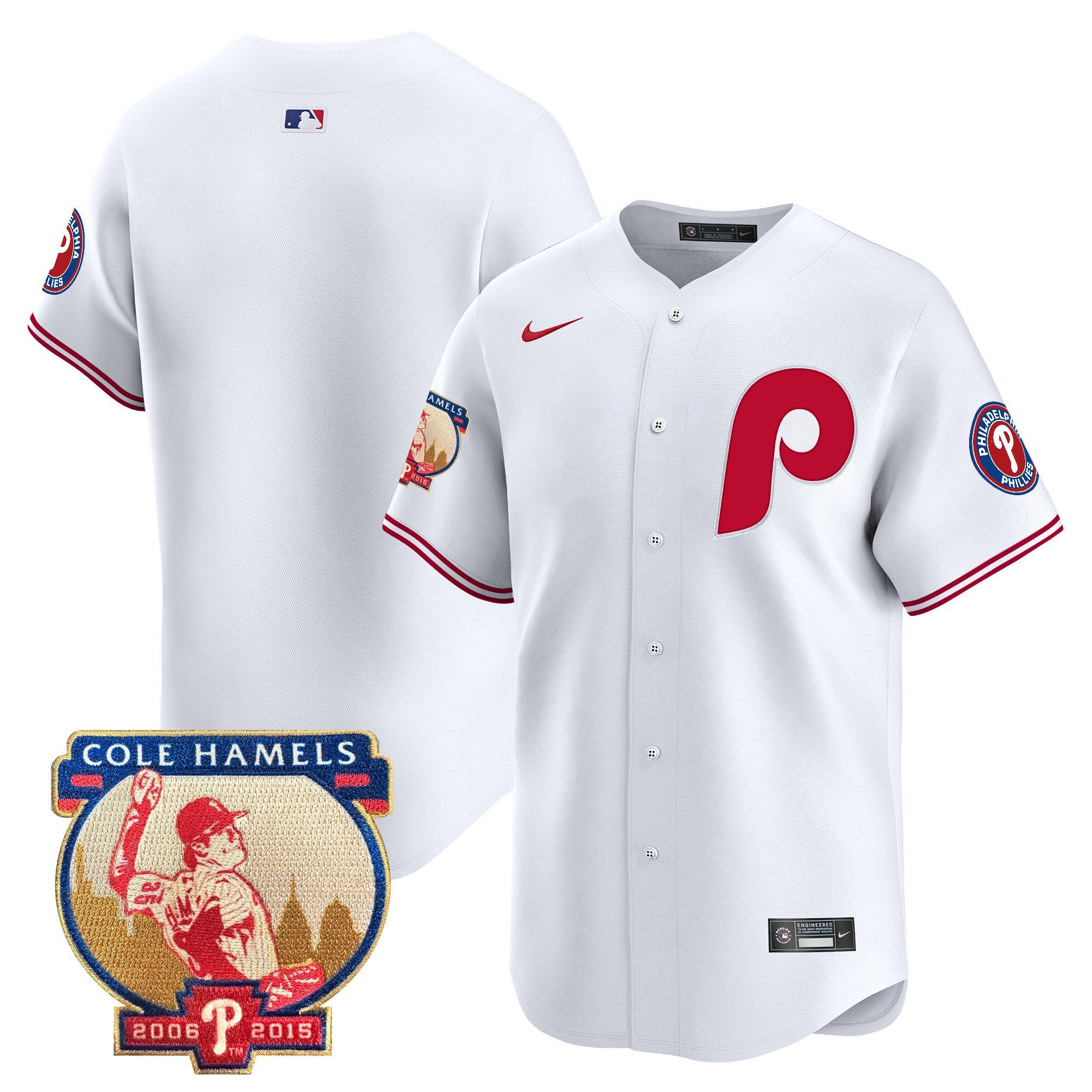 Men’s Cole Hamels Patch Vapor Premier Limited Jersey
