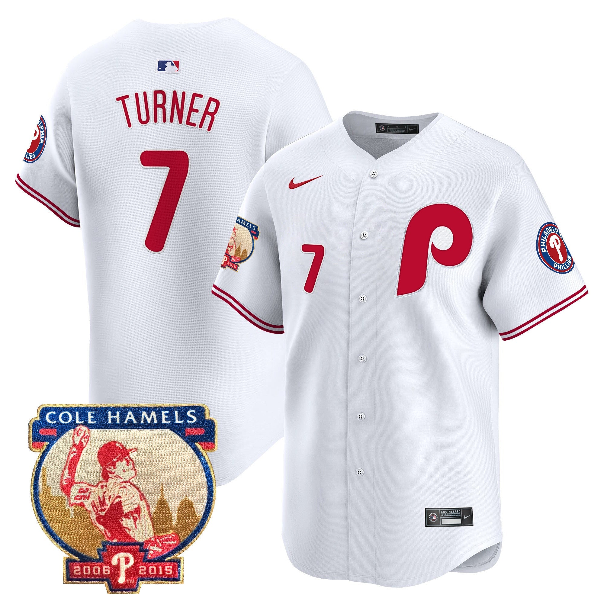 Men’s Cole Hamels Patch Vapor Premier Limited Jersey