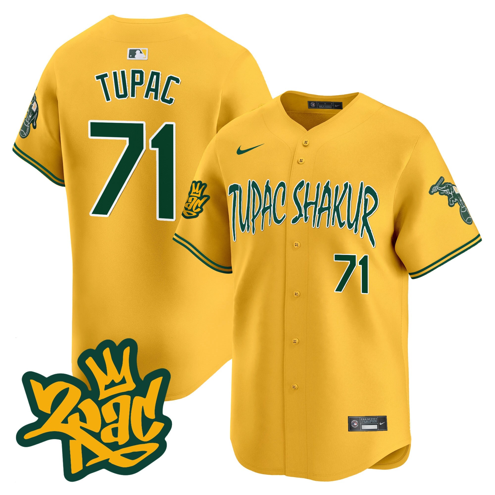 Men’s Oakland Tupac Shakur Vapor Premier Limited Jersey