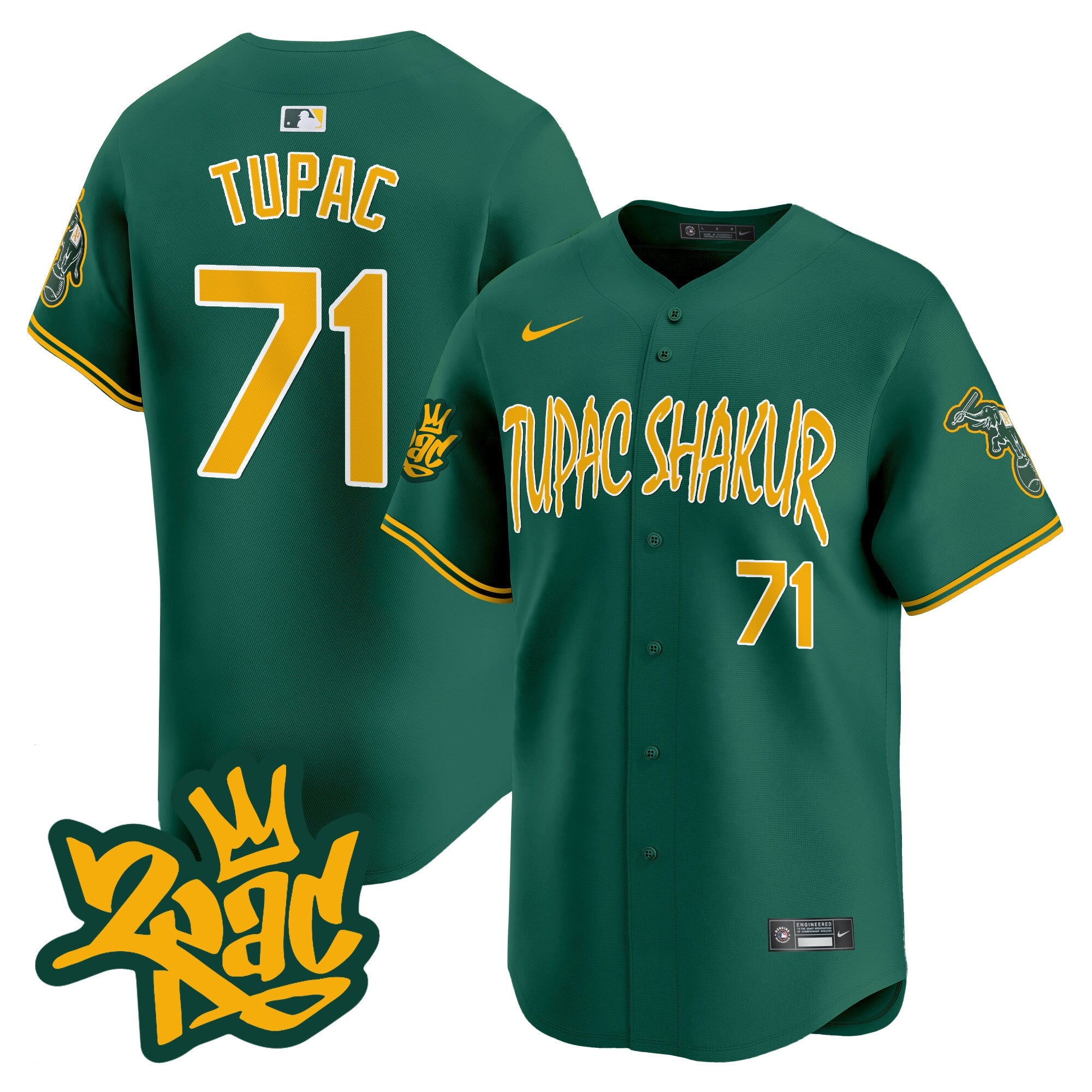 Men’s Oakland Tupac Shakur Vapor Premier Limited Jersey