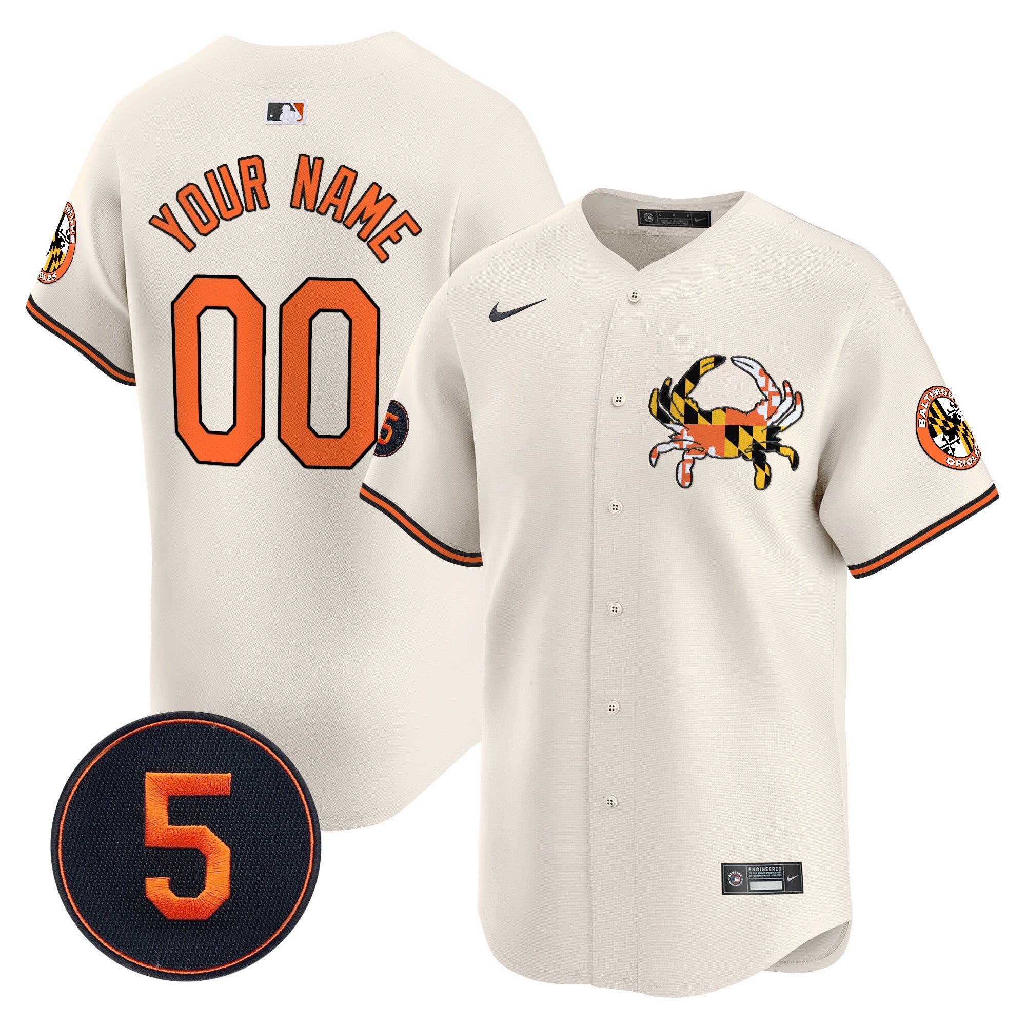 Unisex Baltimore Robinson Patch Vapor Premier Limited Custom Jersey V3