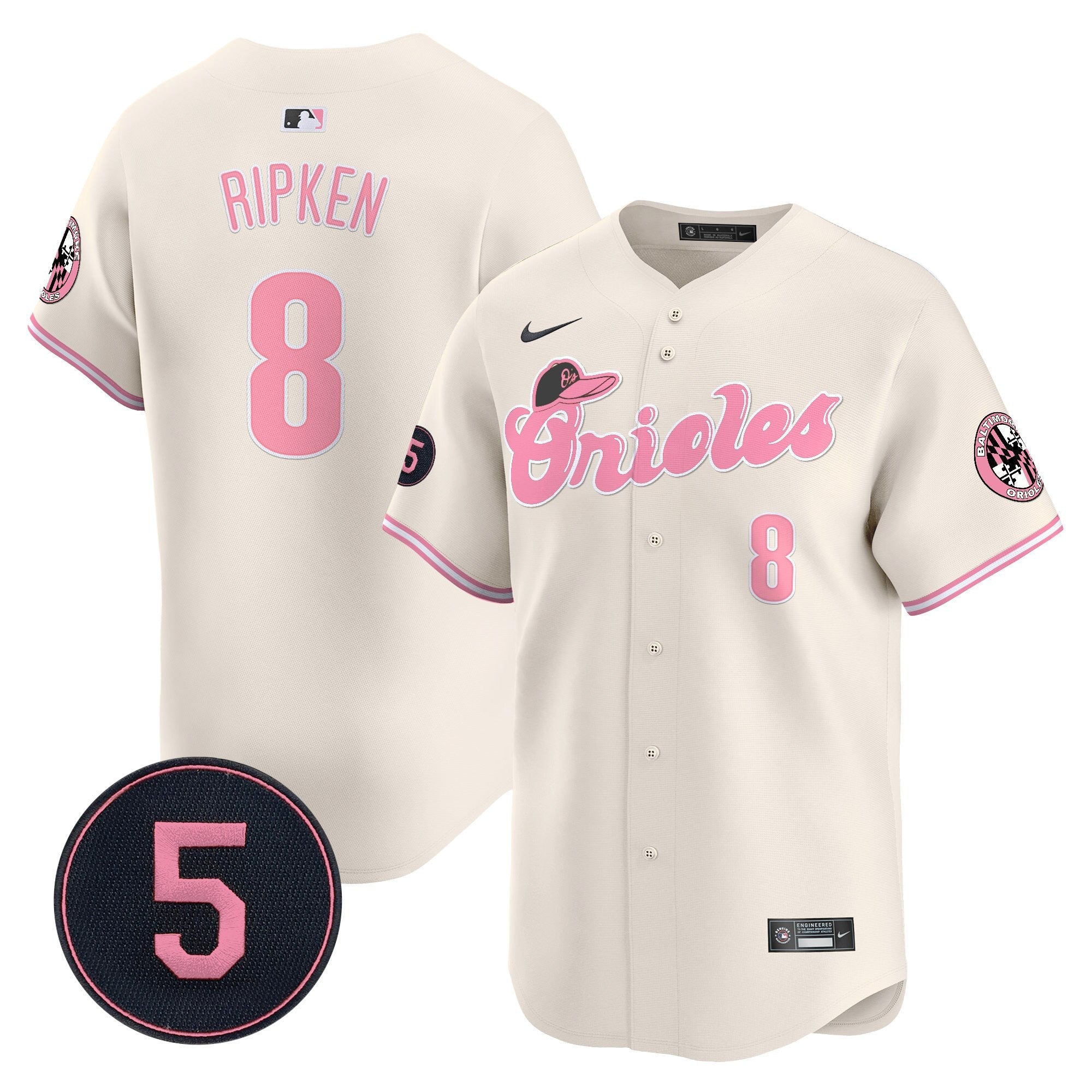 Unisex Baltimore Pastel Style Robinson Patch Vapor Premier Limited Jersey
