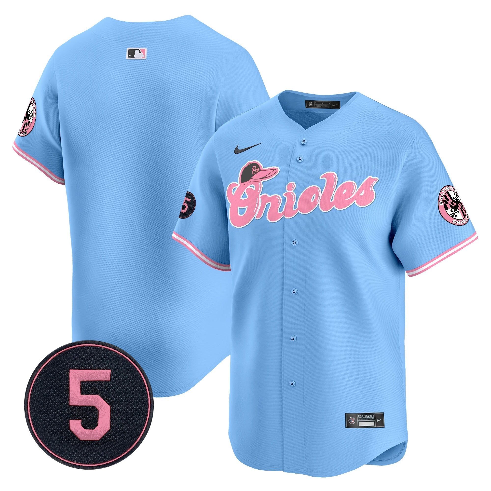 Unisex Baltimore Pastel Style Robinson Patch Vapor Premier Limited Jersey