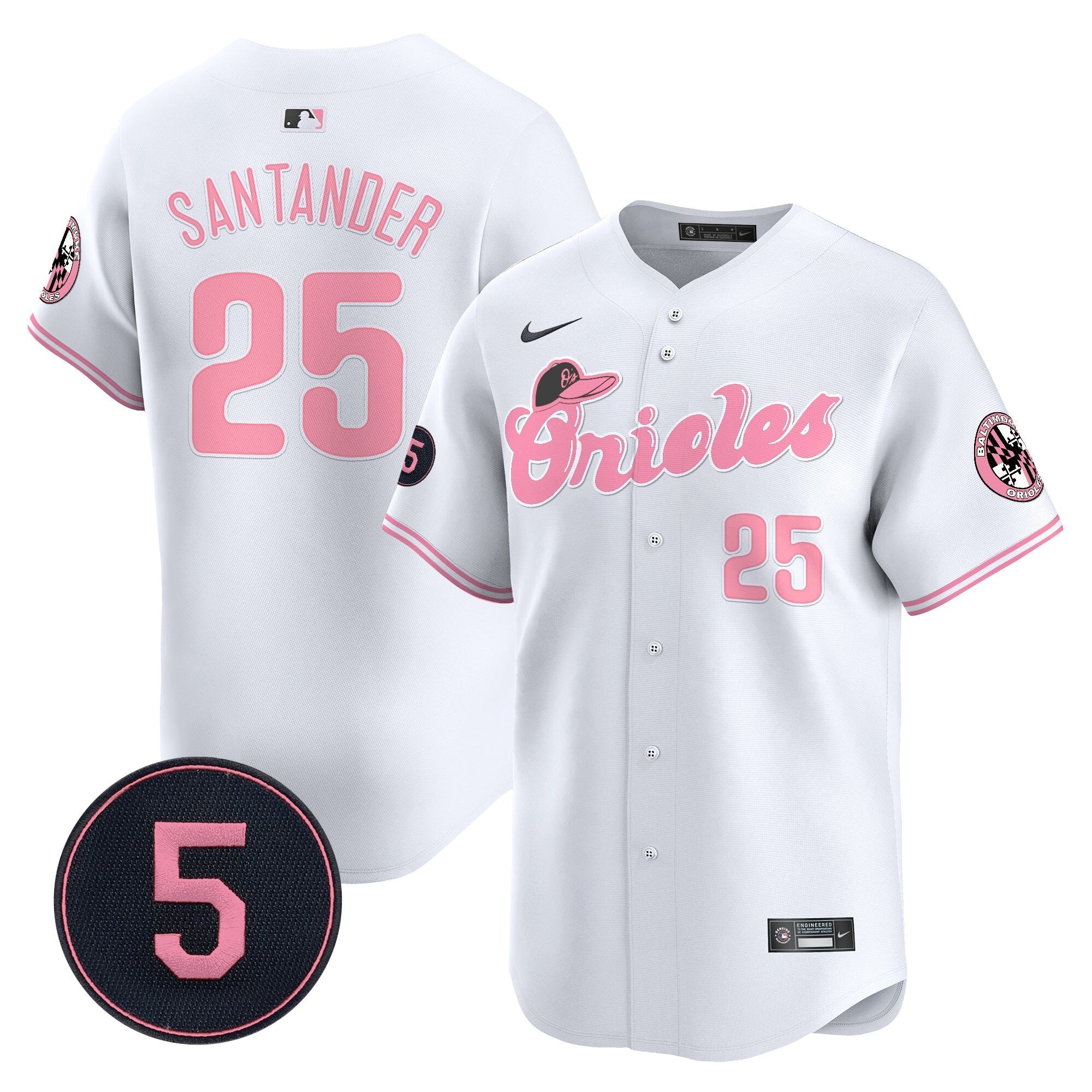 Unisex Baltimore Pastel Style Robinson Patch Vapor Premier Limited Jersey