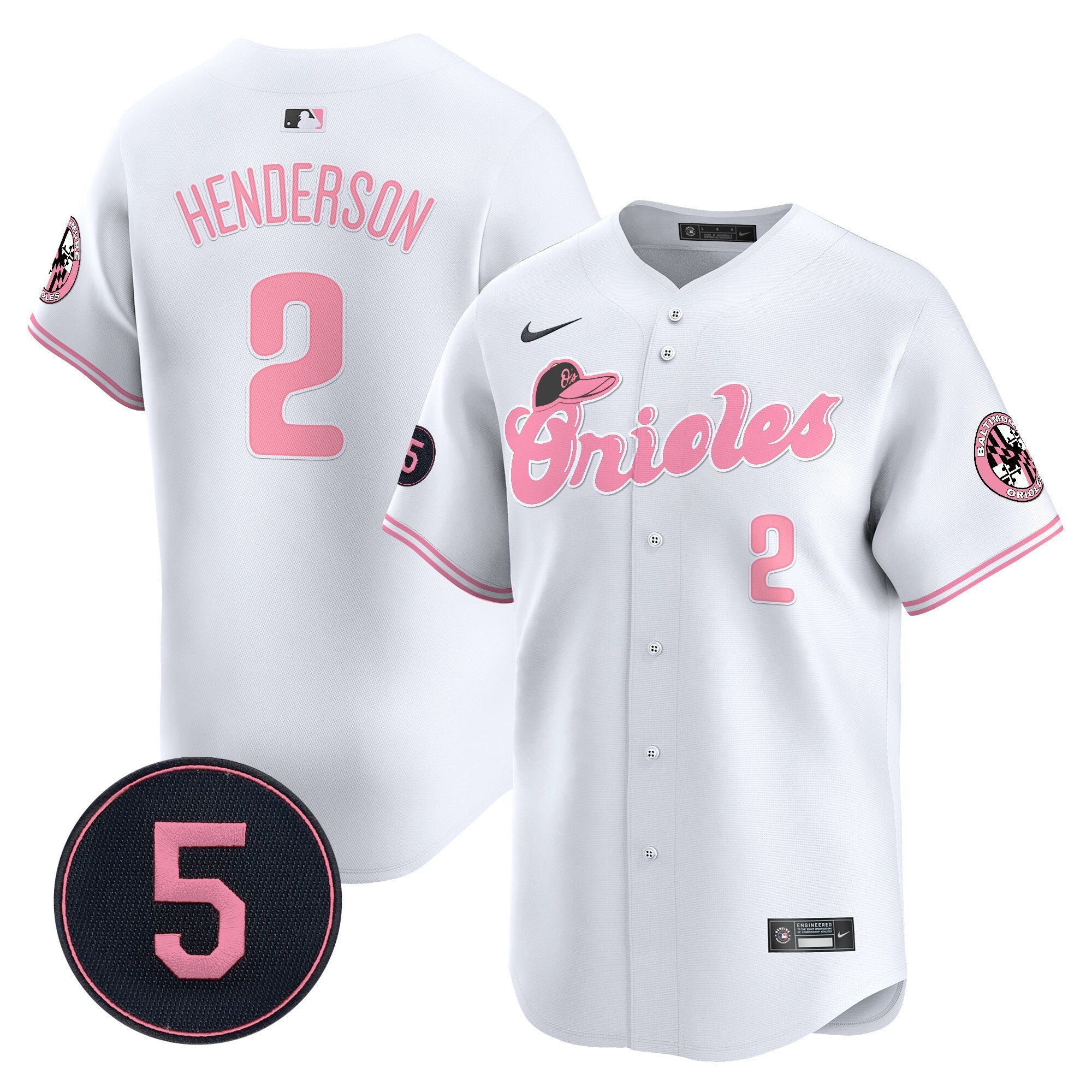 Unisex Baltimore Pastel Style Robinson Patch Vapor Premier Limited Jersey
