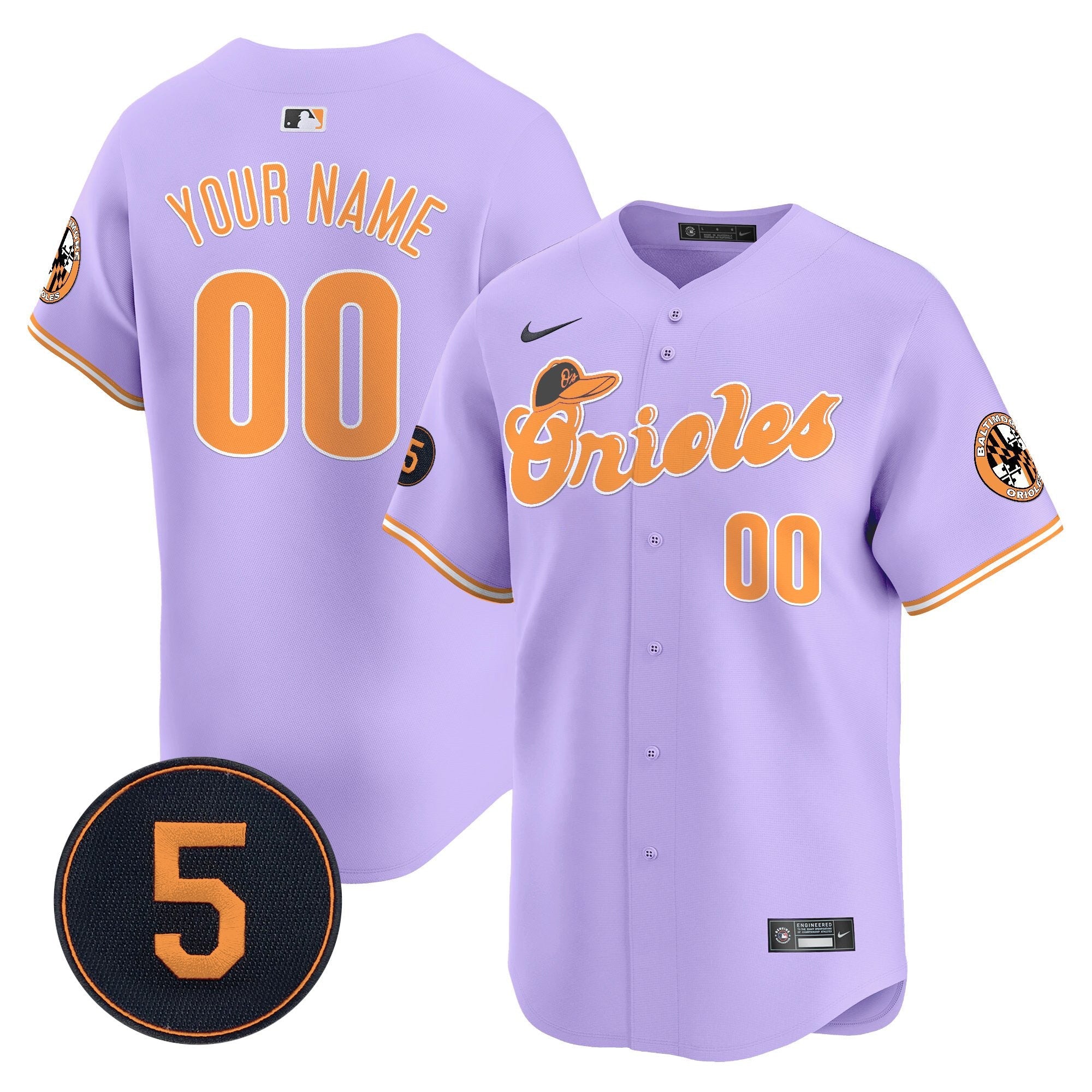 Unisex Baltimore Pastel Style Robinson Patch Vapor Premier Limited Custom Jersey