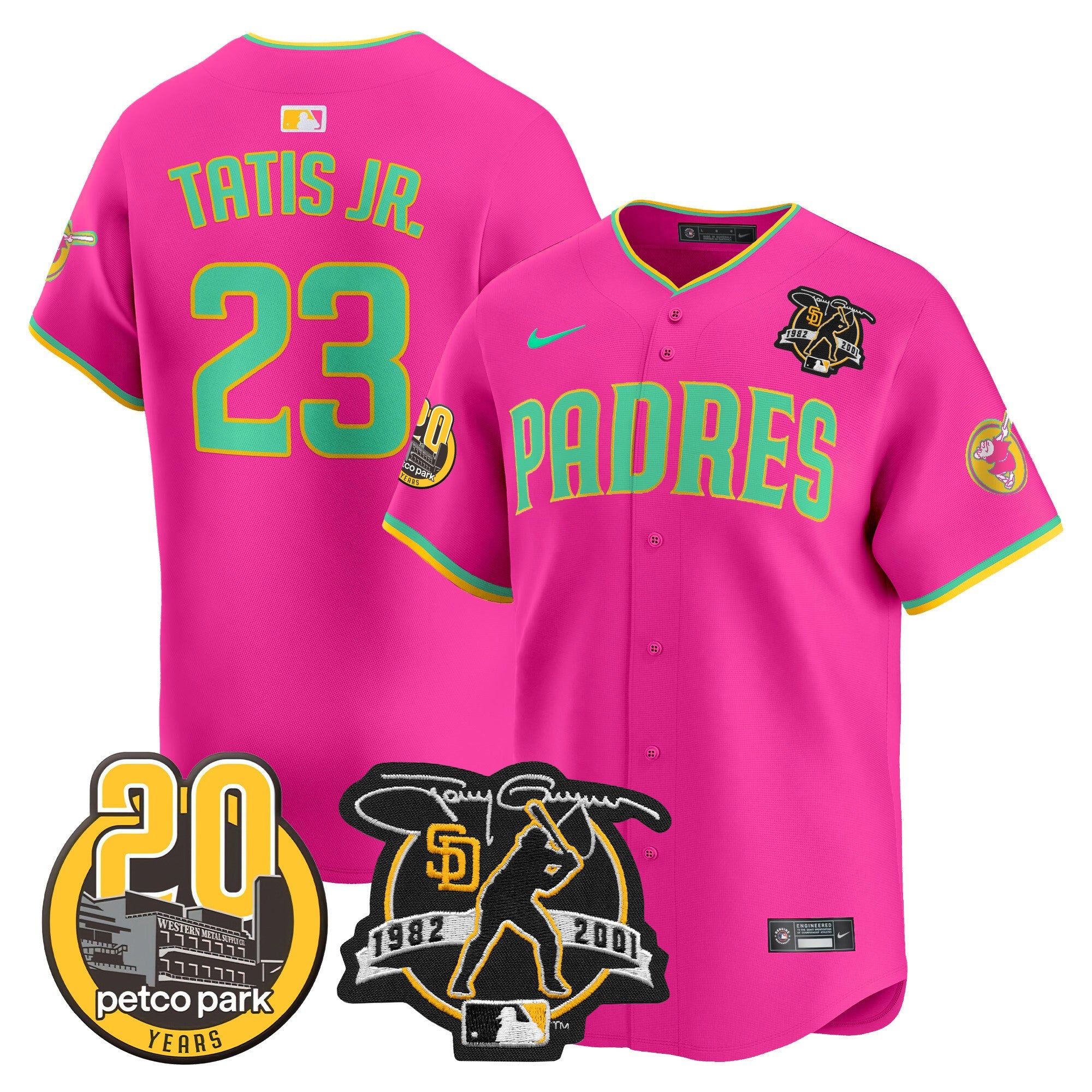 Men’s Tony Gwynn & Petco Park 20th Patch Vapor Premier Limited Jersey V2