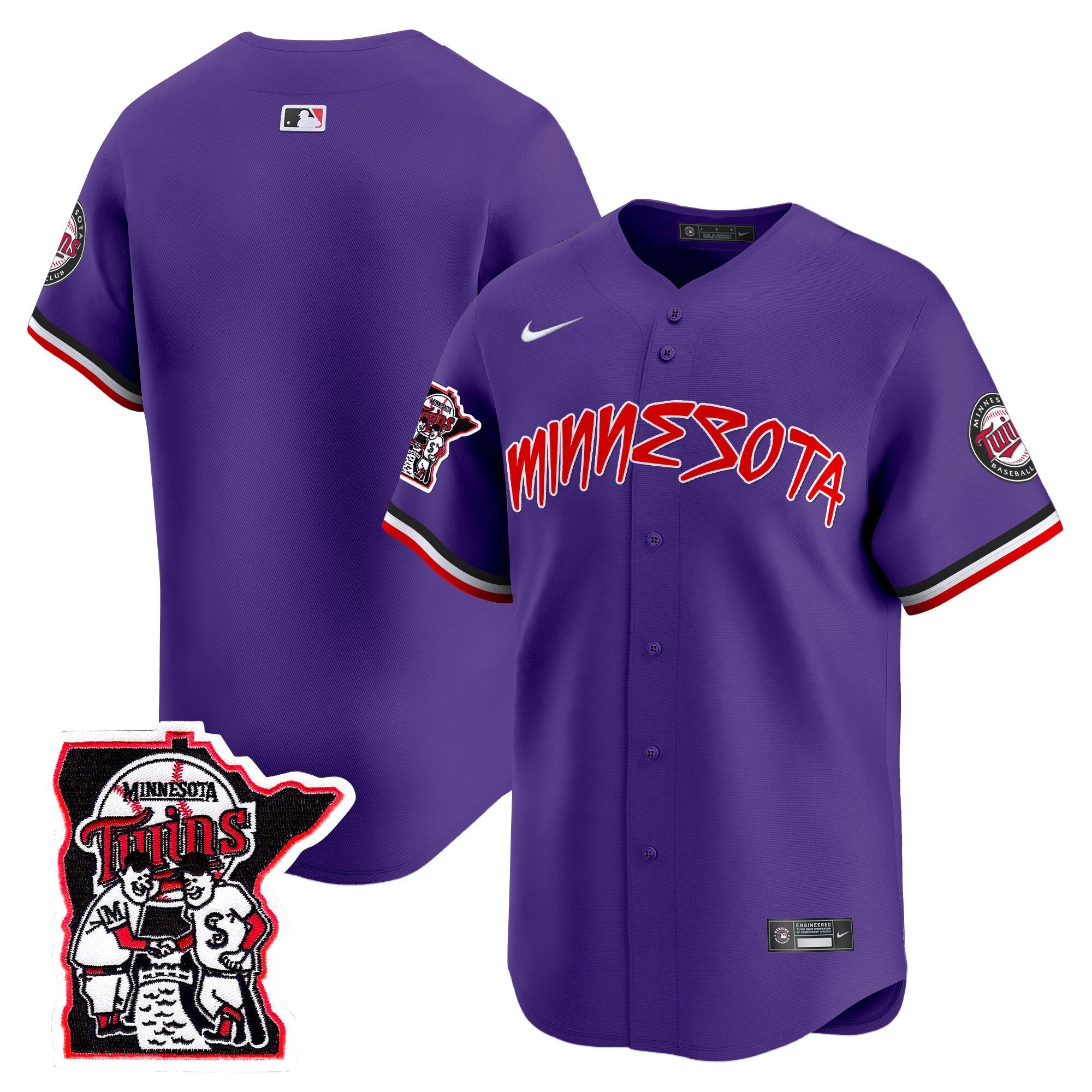 Men’s Minnesota Shaking Hands Patch Vapor Premier Limited Jersey