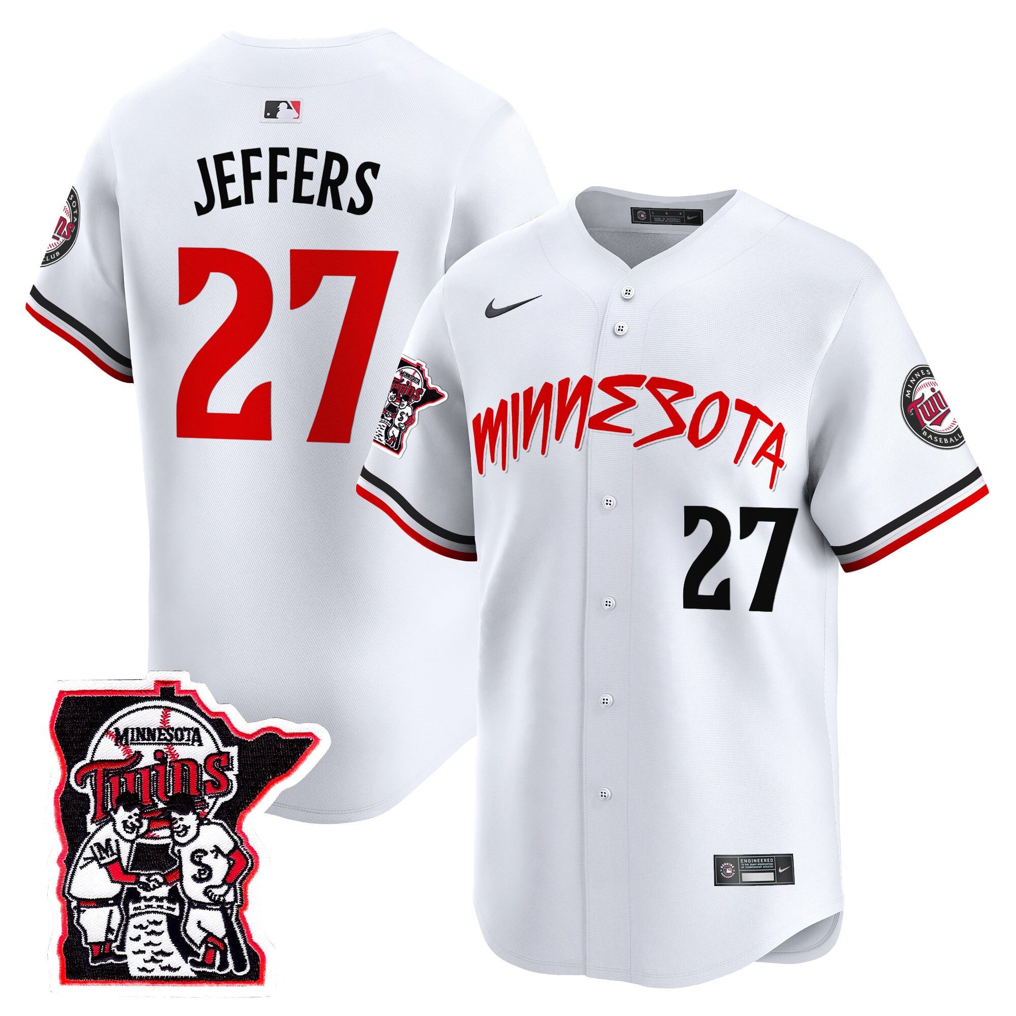 Men’s Minnesota Shaking Hands Patch Vapor Premier Limited Jersey