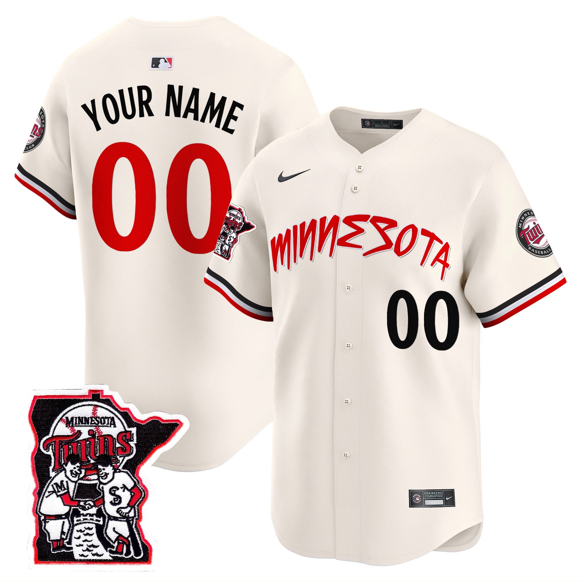 Minnesota Shaking Hands Patch Vapor Premier Limited Custom Jersey