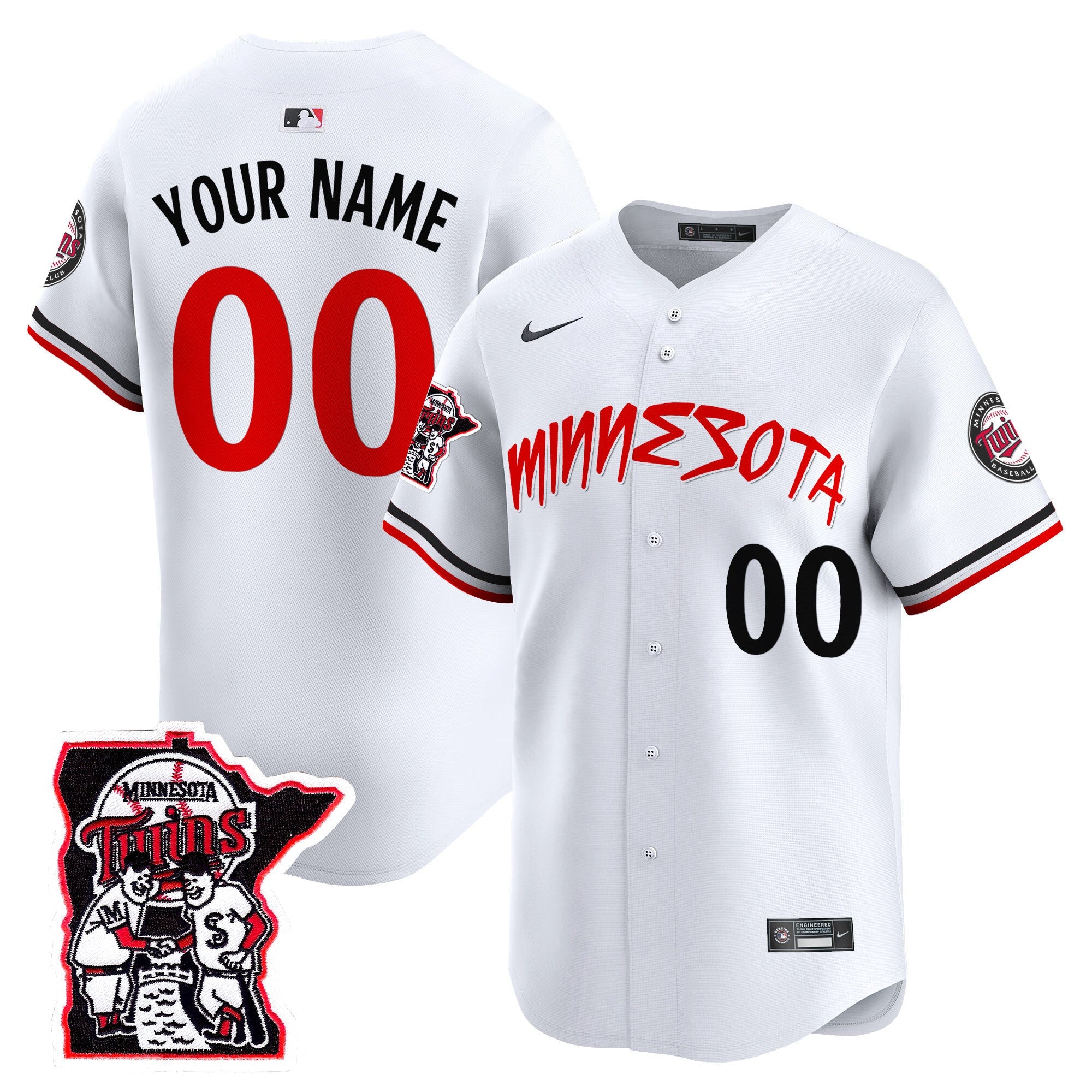 Minnesota Shaking Hands Patch Vapor Premier Limited Custom Jersey