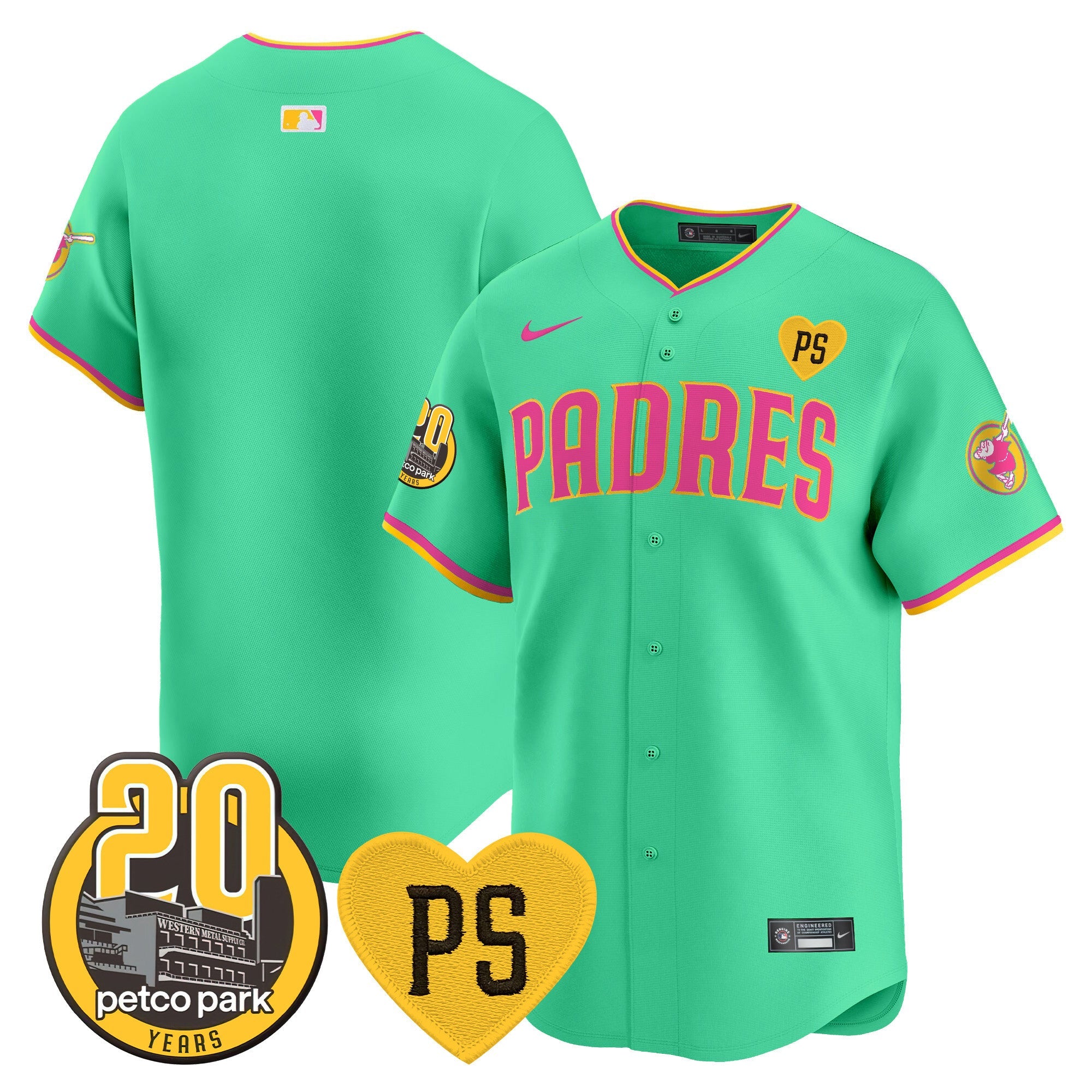 Men’s “For Peter” & Petco Park 20th Patch Vapor Premier Limited Jersey V2