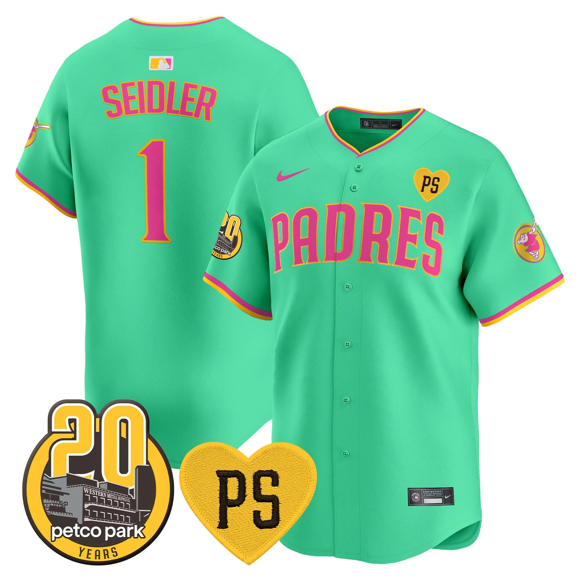 Men’s “For Peter” & Petco Park 20th Patch Vapor Premier Limited Jersey V2