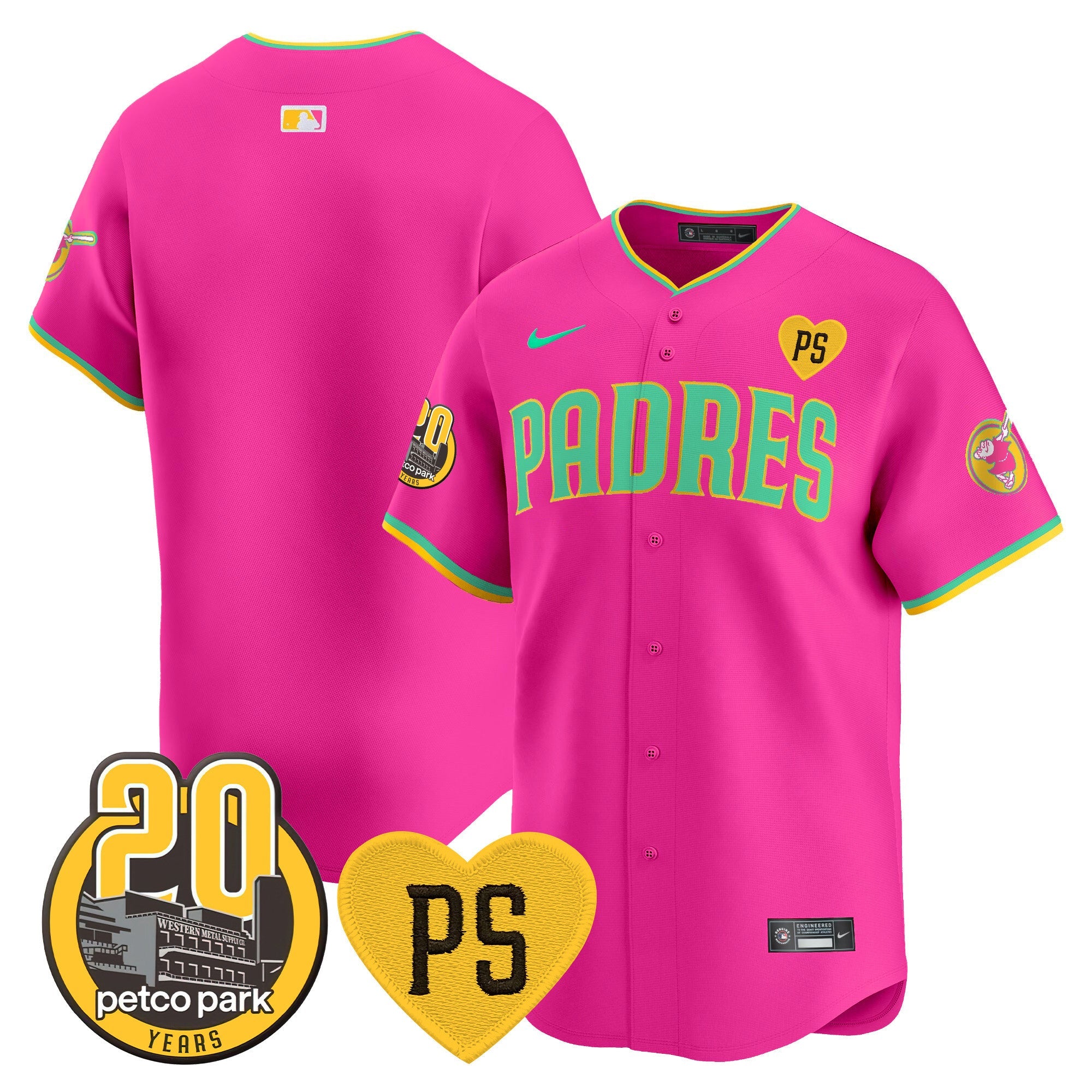 Men’s “For Peter” & Petco Park 20th Patch Vapor Premier Limited Jersey V2