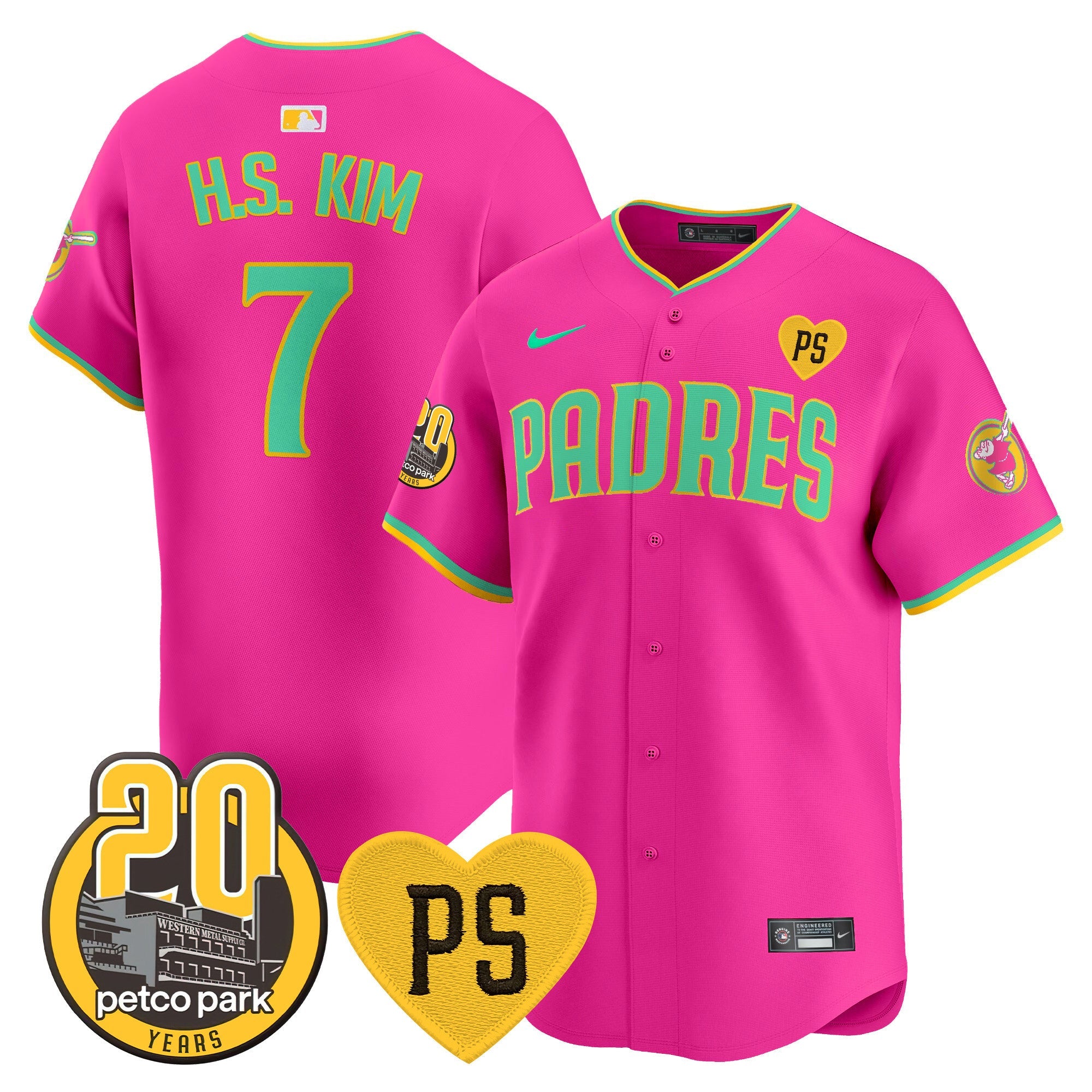 Men’s “For Peter” & Petco Park 20th Patch Vapor Premier Limited Jersey V2