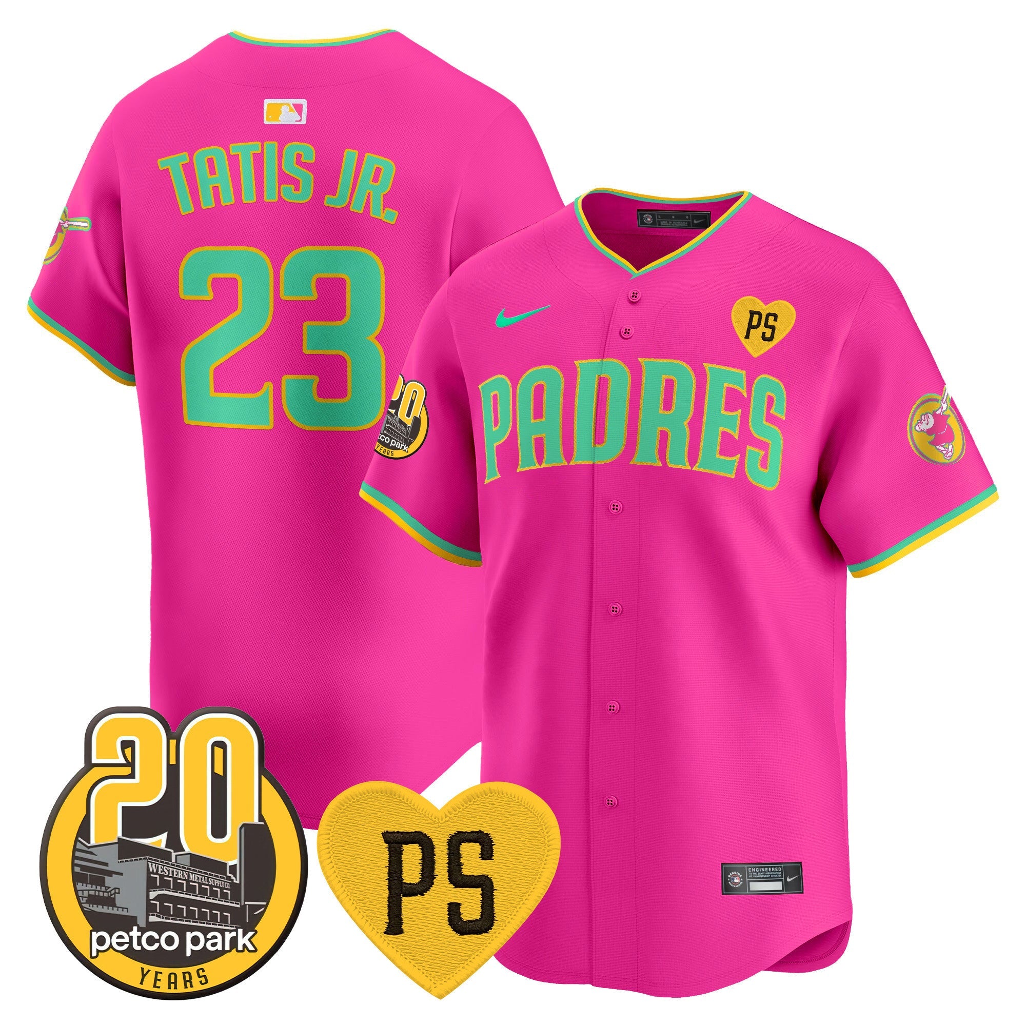 Men’s “For Peter” & Petco Park 20th Patch Vapor Premier Limited Jersey V2