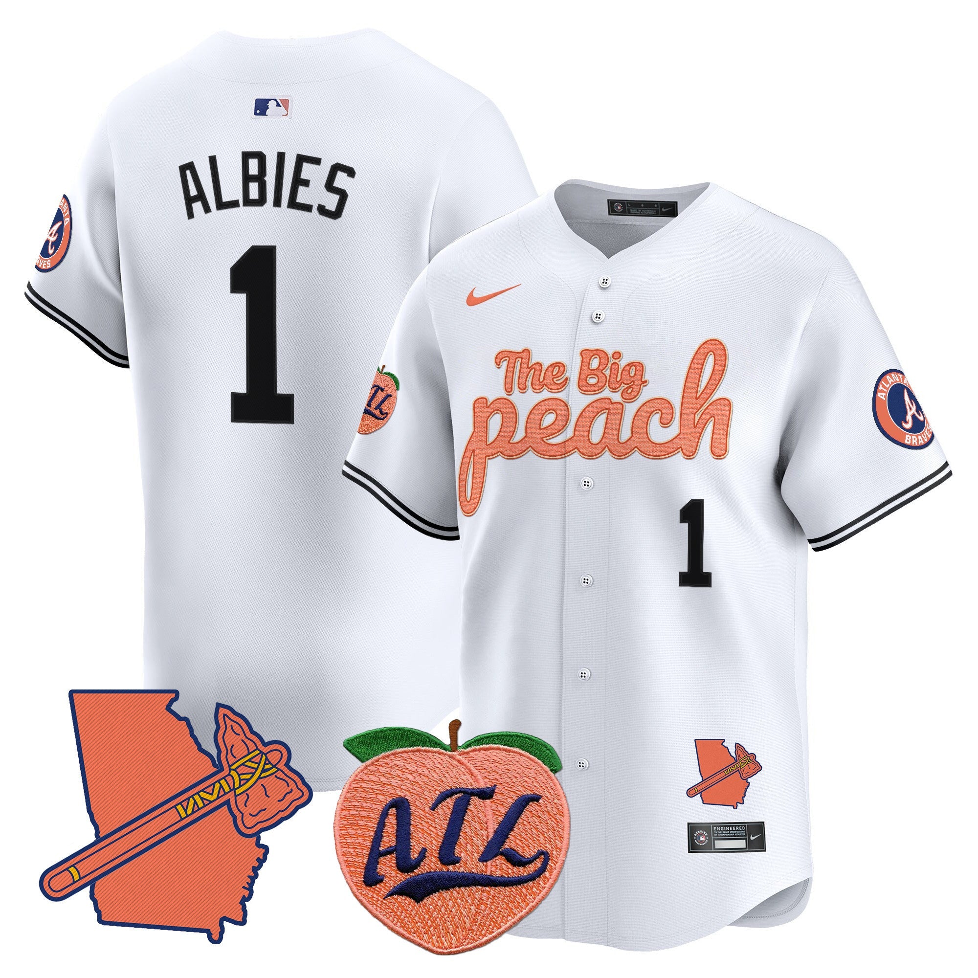 Men’s Atlanta The Big Peach Vapor Premier Limited Jersey