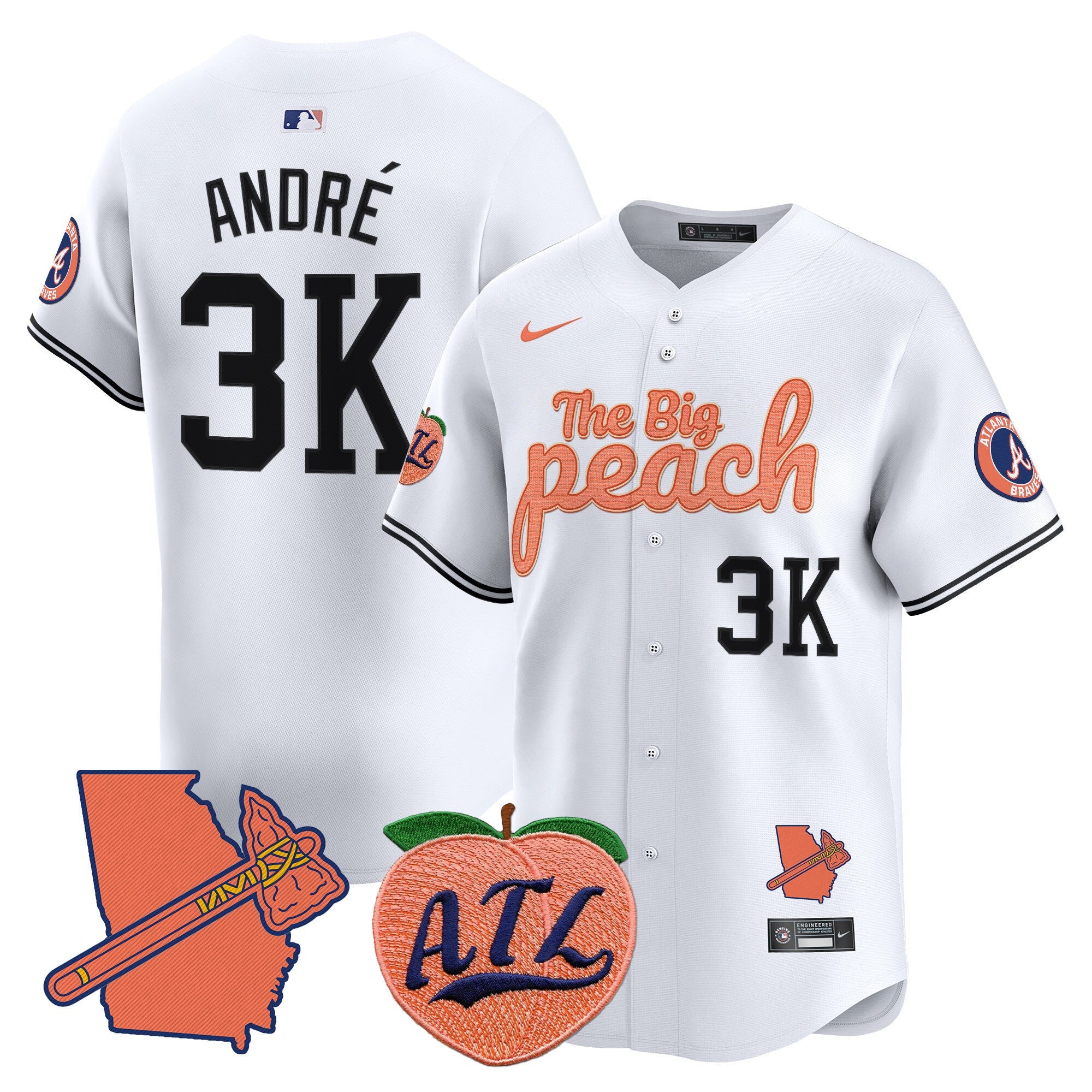 Men’s Atlanta The Big Peach Vapor Premier Limited Jersey