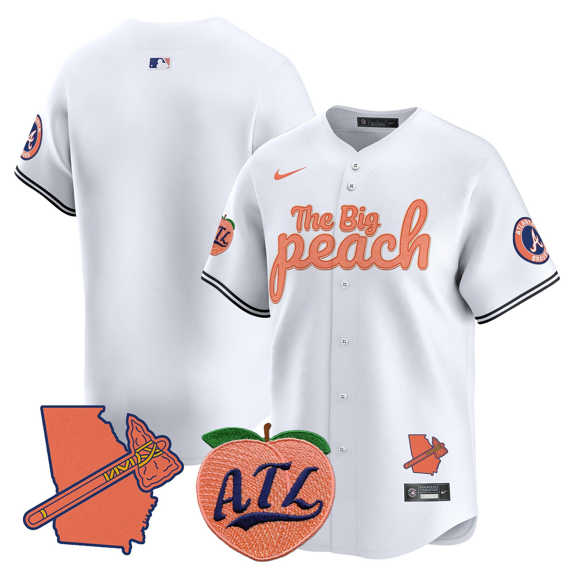 Men’s Atlanta The Big Peach Vapor Premier Limited Jersey