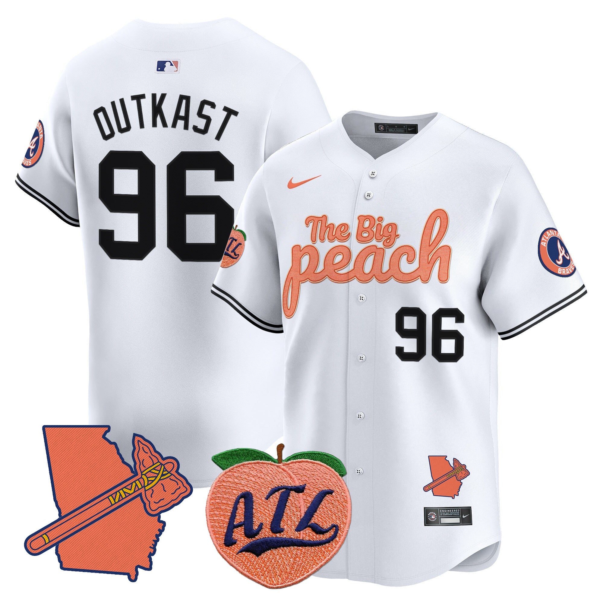 Men’s Atlanta The Big Peach Vapor Premier Limited Jersey