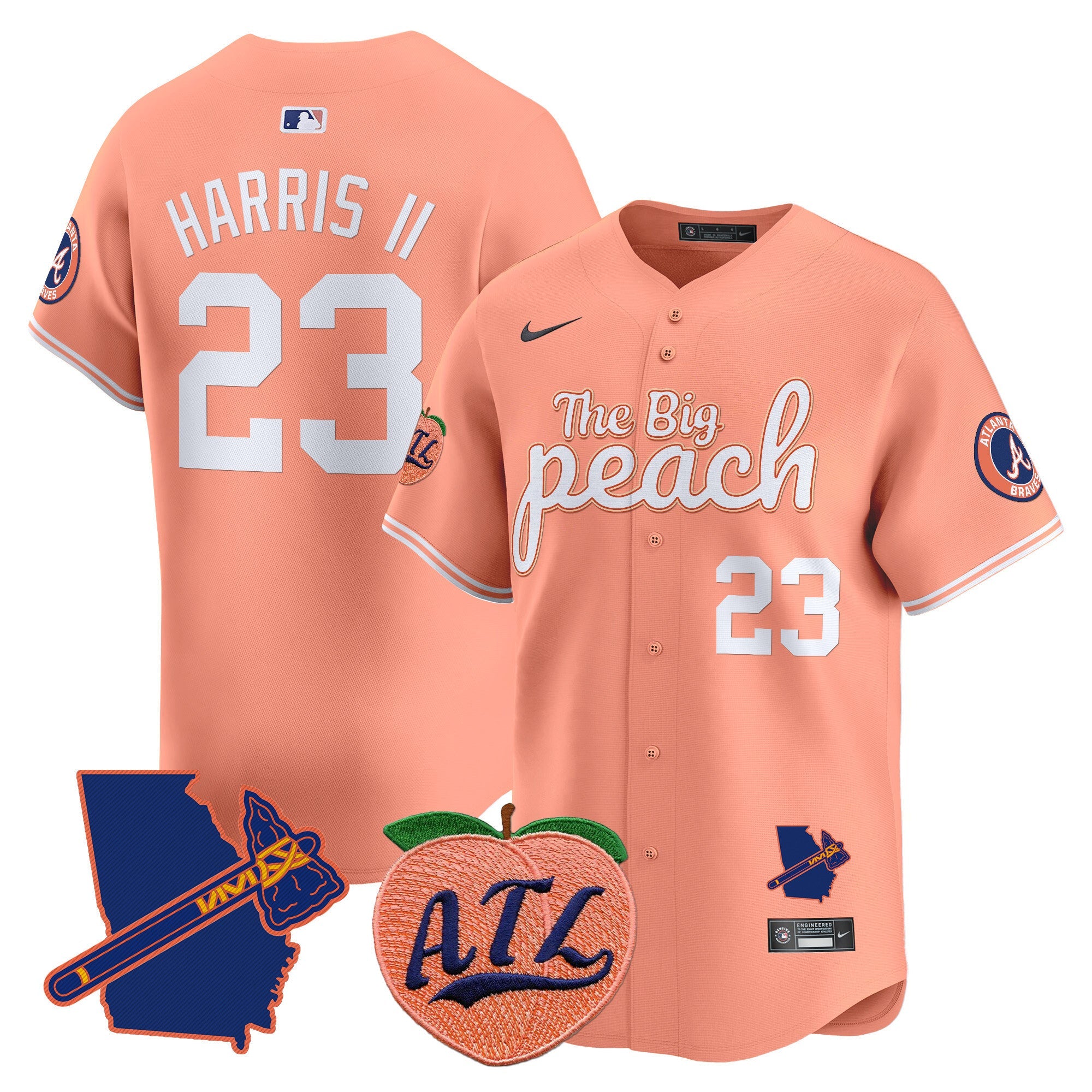 Men’s Atlanta The Big Peach Vapor Premier Limited Jersey