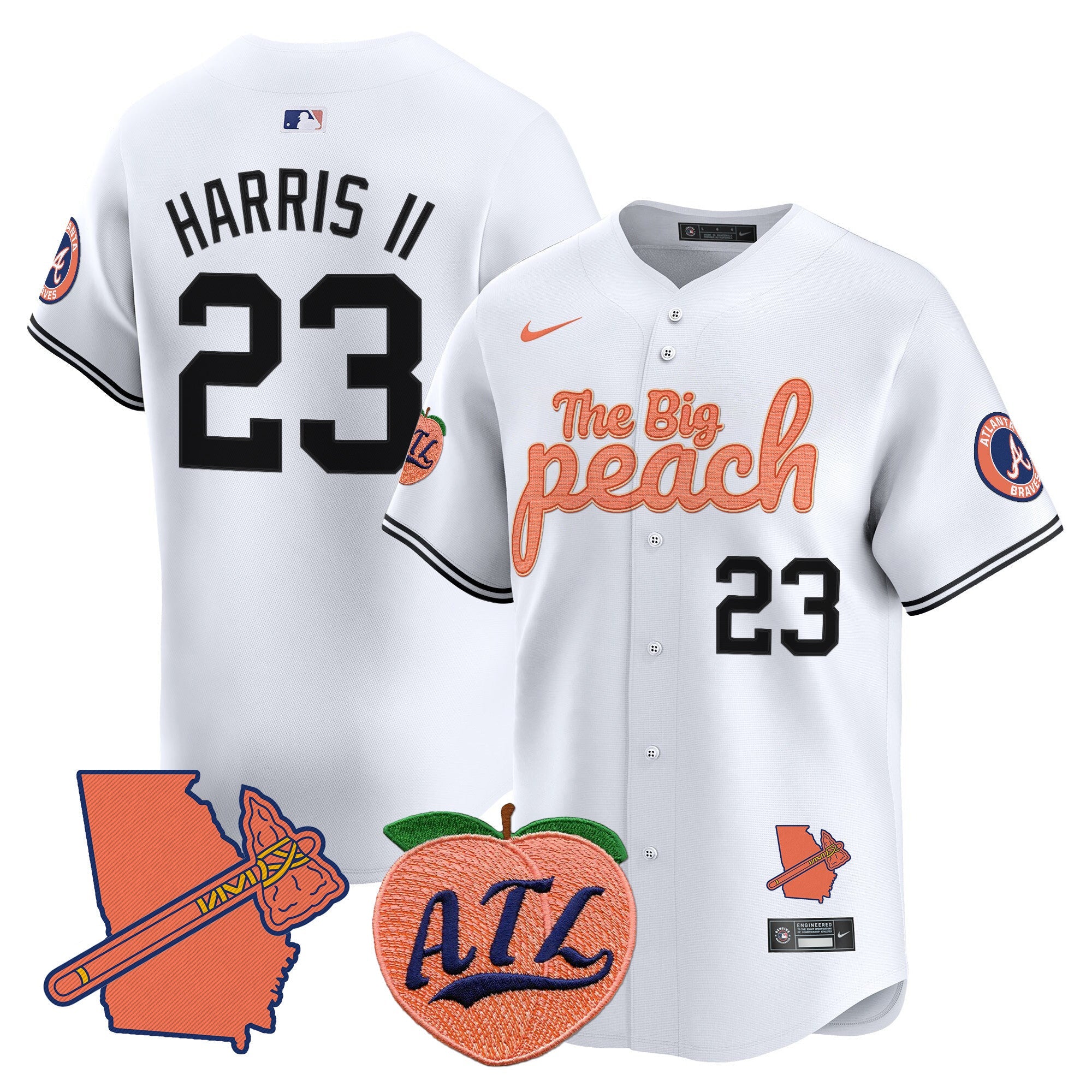Men’s Atlanta The Big Peach Vapor Premier Limited Jersey