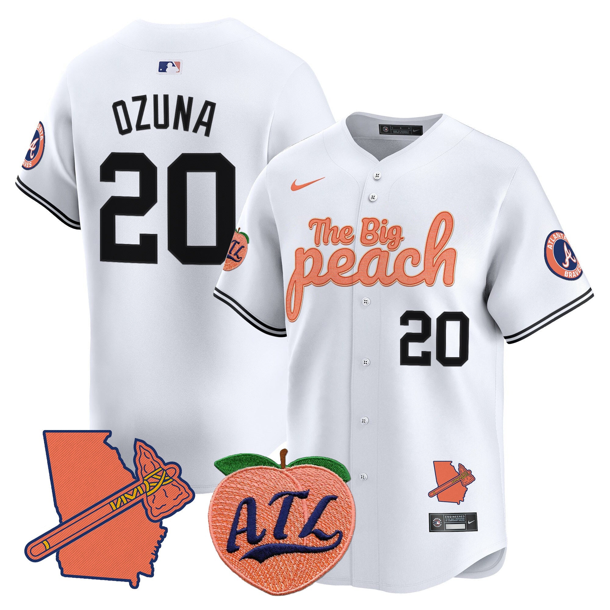 Men’s Atlanta The Big Peach Vapor Premier Limited Jersey