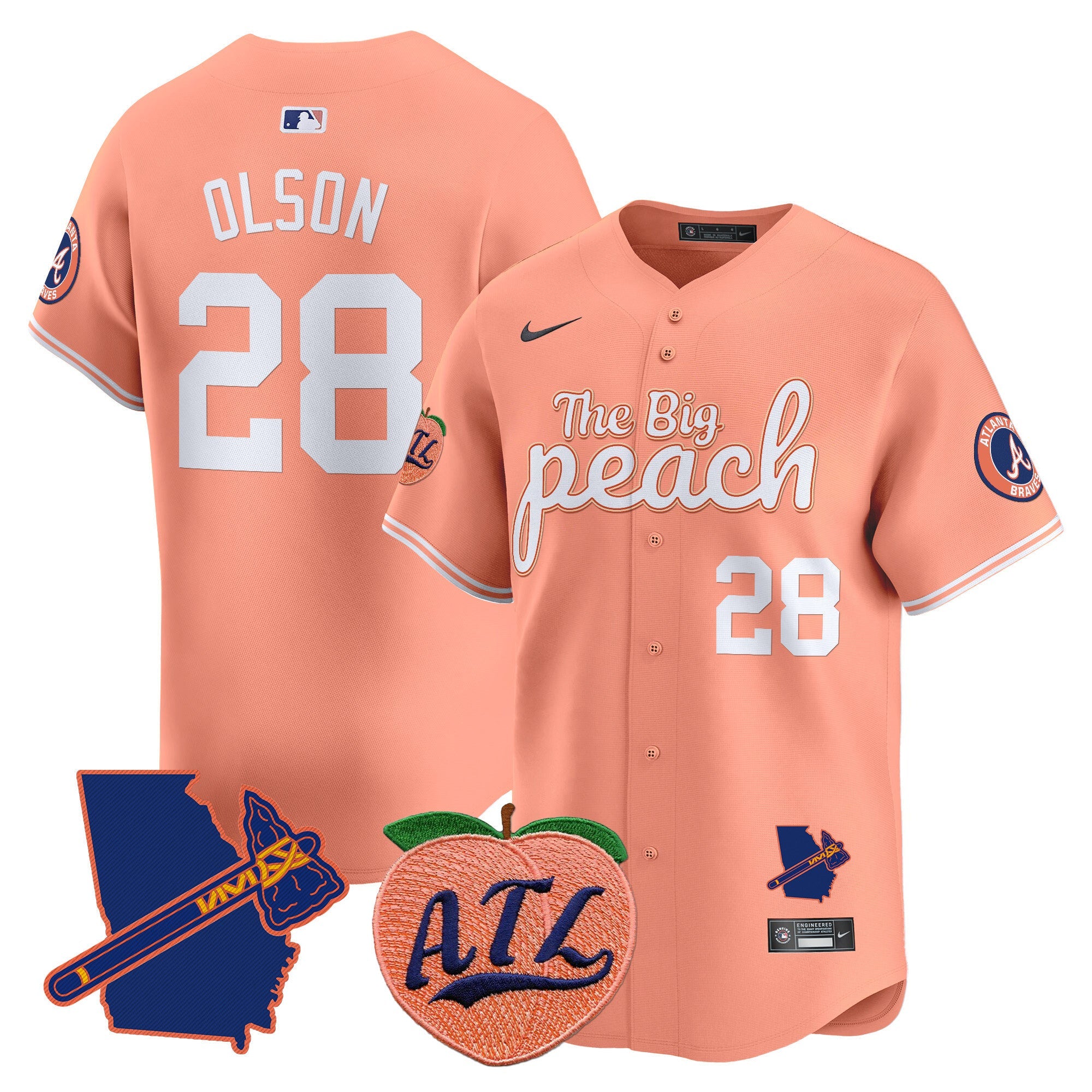 Men’s Atlanta The Big Peach Vapor Premier Limited Jersey