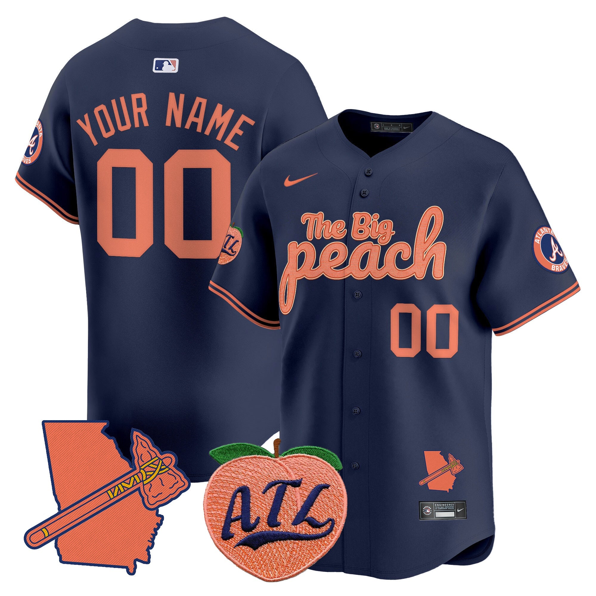 Atlanta The Big Peach Vapor Premier Limited Custom Jersey
