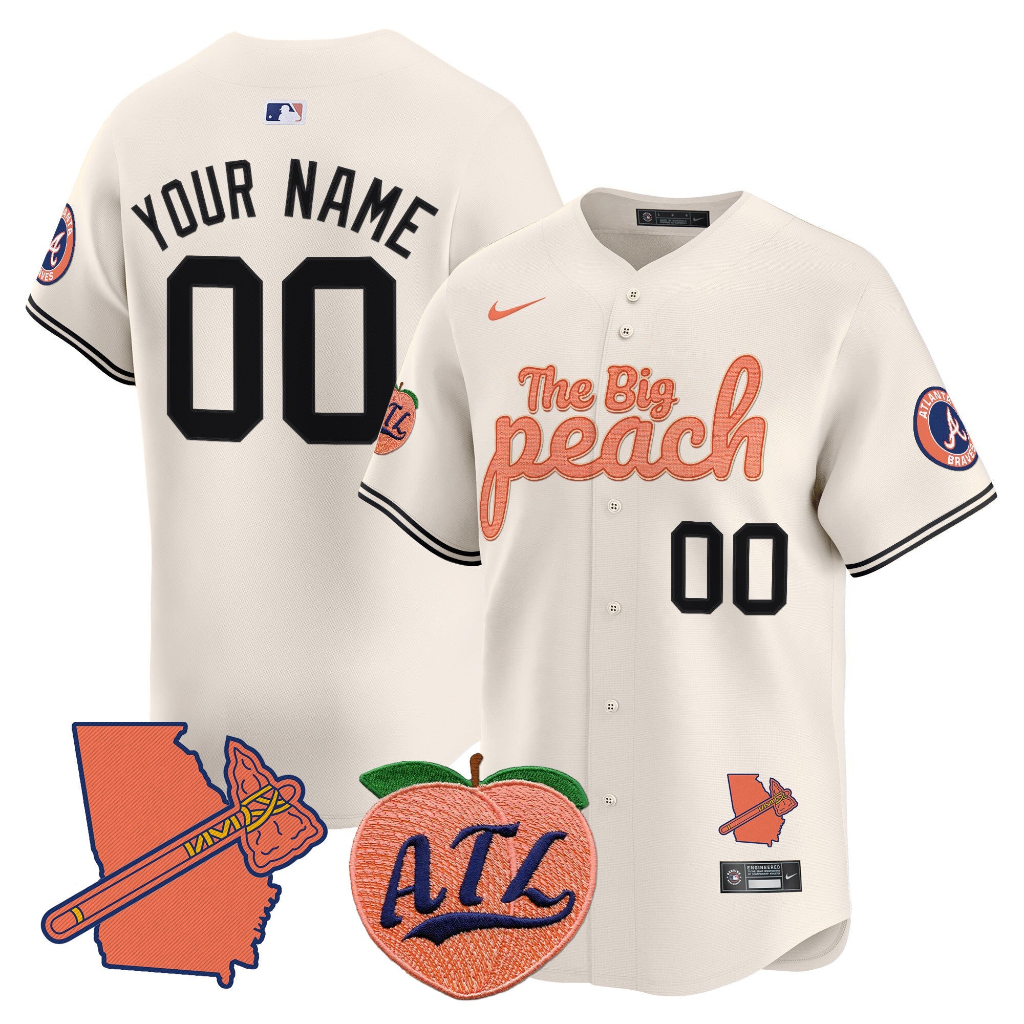 Atlanta The Big Peach Vapor Premier Limited Custom Jersey
