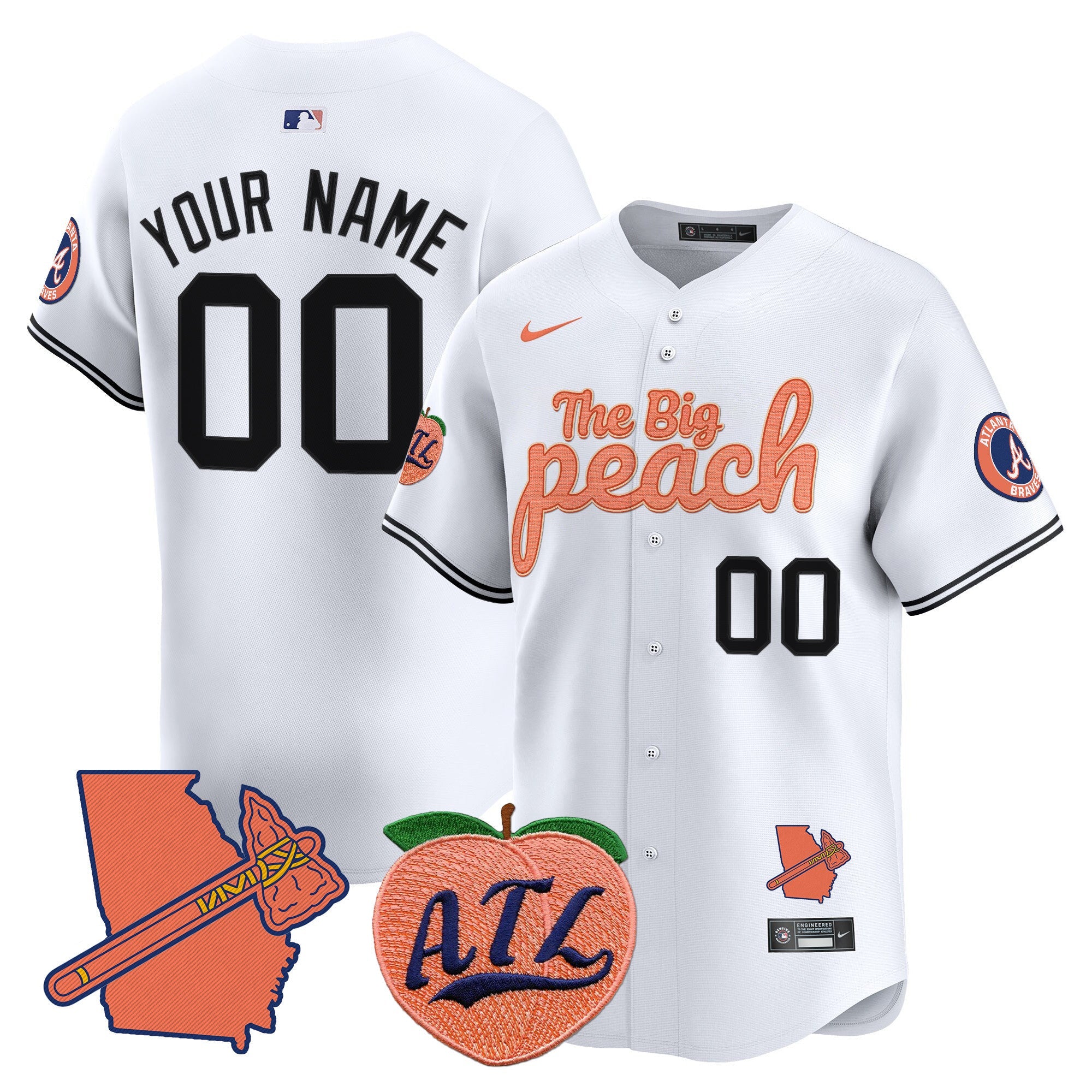 Atlanta The Big Peach Vapor Premier Limited Custom Jersey