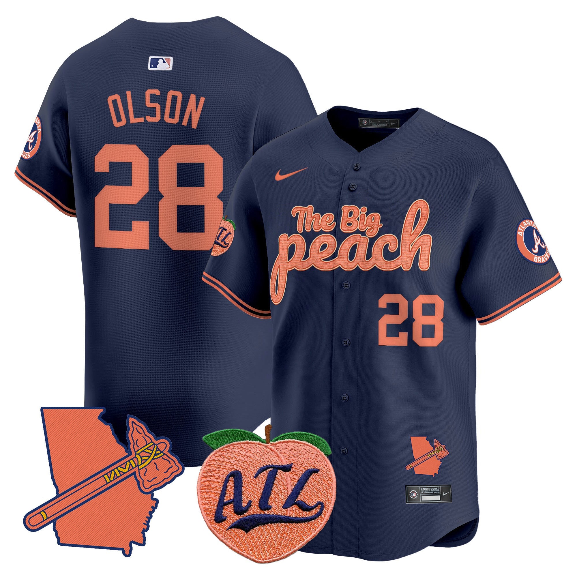 Men’s Atlanta The Big Peach Vapor Premier Limited Jersey