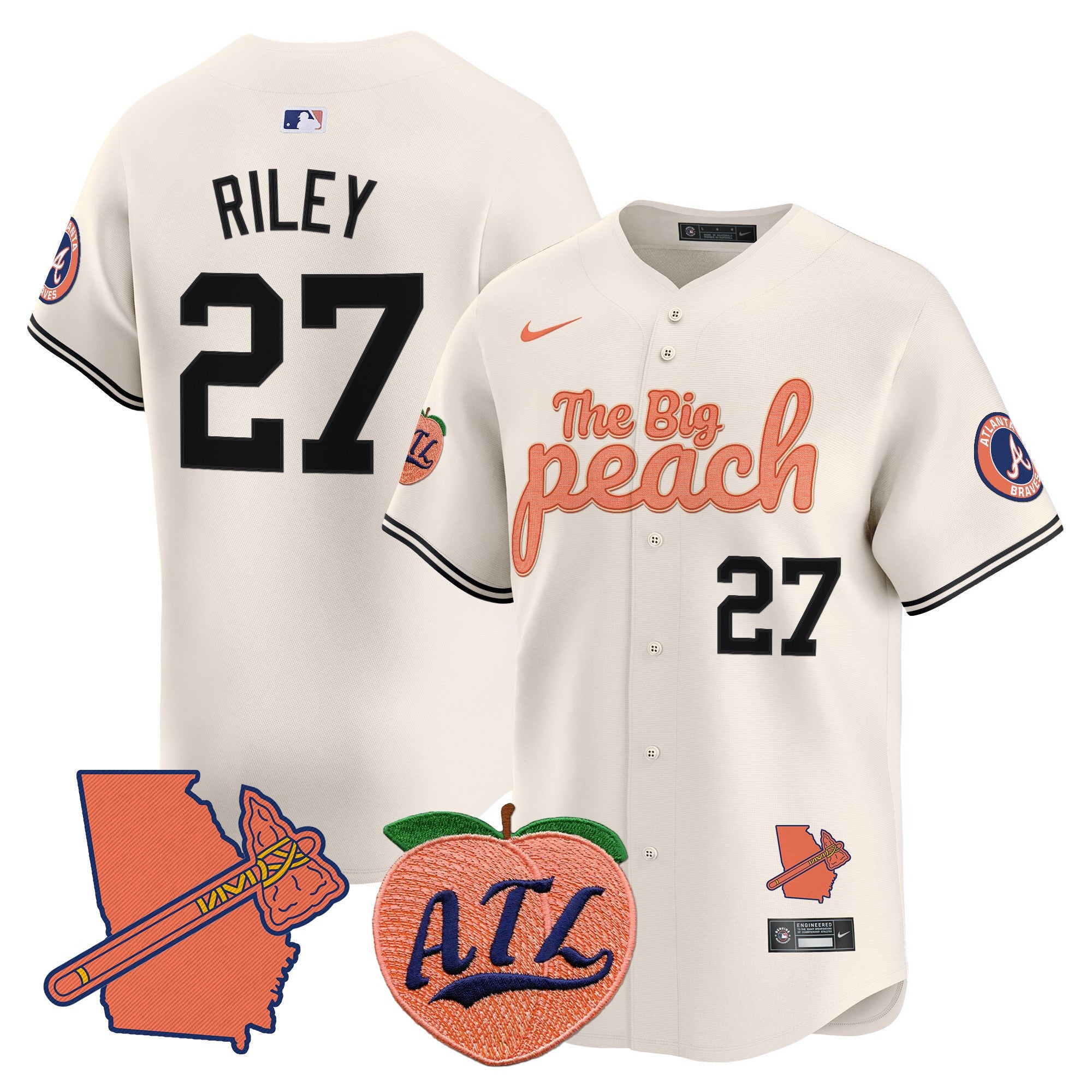 Men’s Atlanta The Big Peach Vapor Premier Limited Jersey